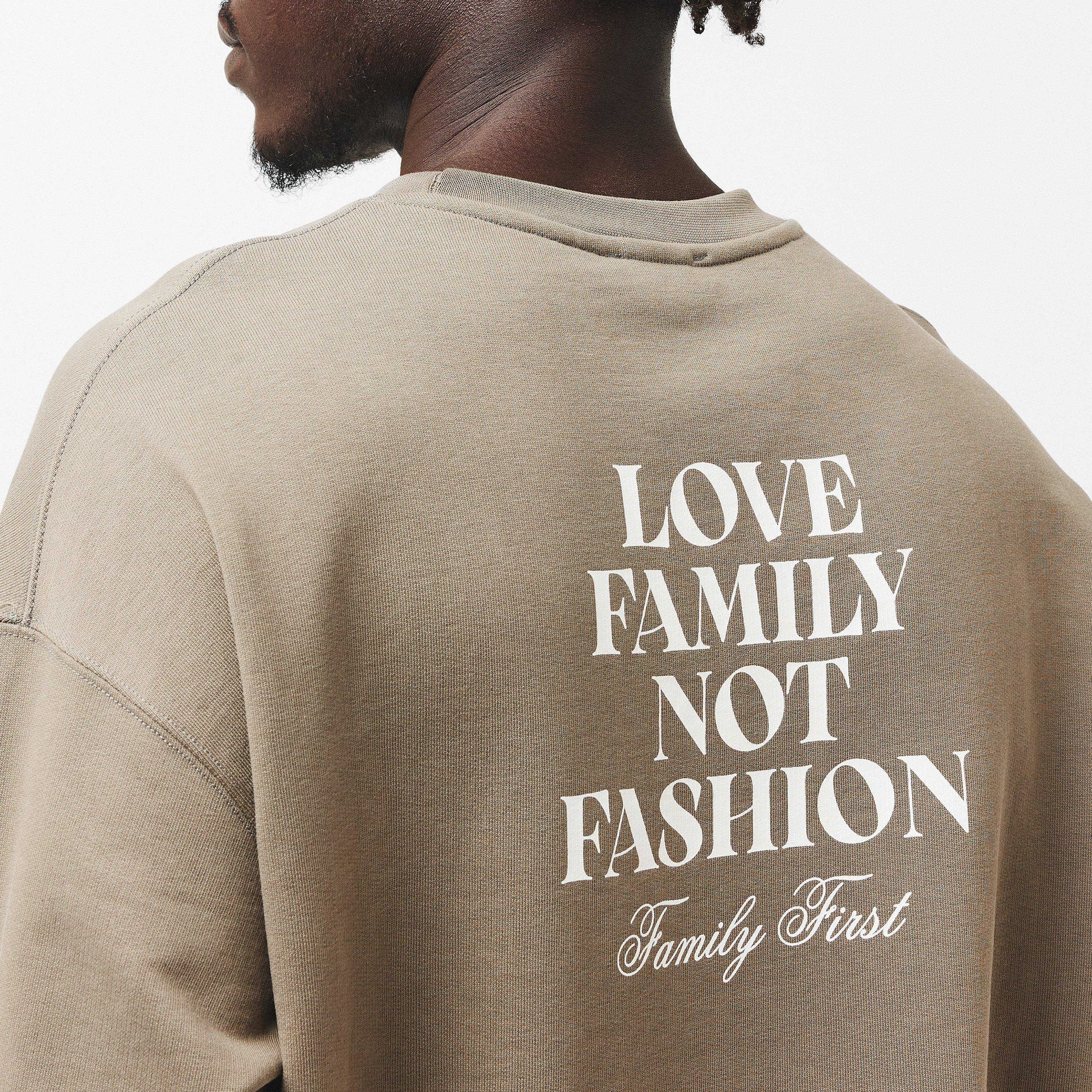 Light Green - Family First - Men's Crew Sweatshirt - 5
