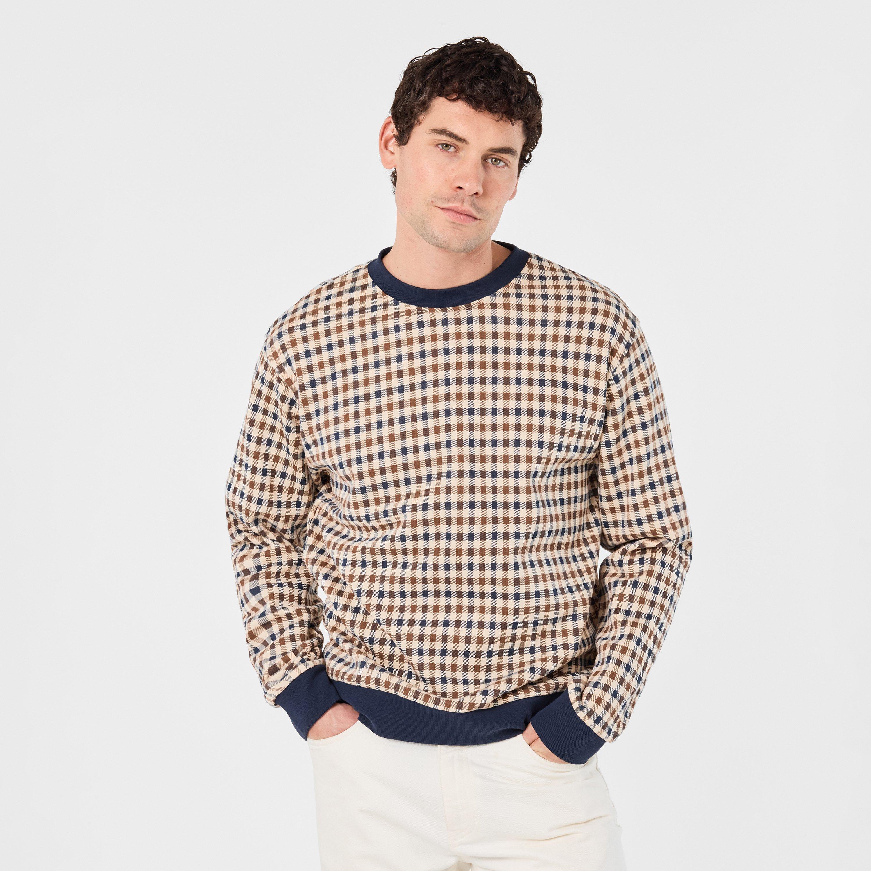 Check - Aquascutum - Men's AquAct Check Sweatshirt - 3