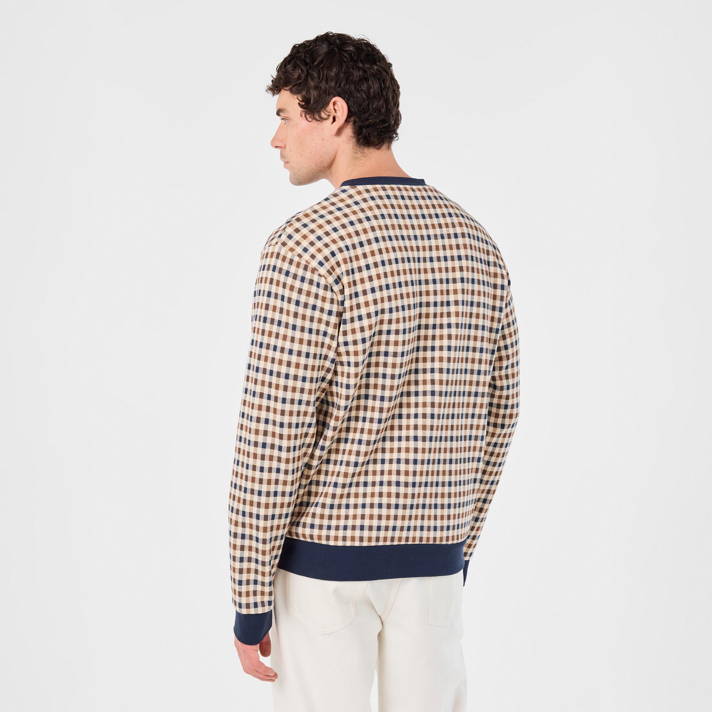 Check - Aquascutum - Men's AquAct Check Sweatshirt - 4