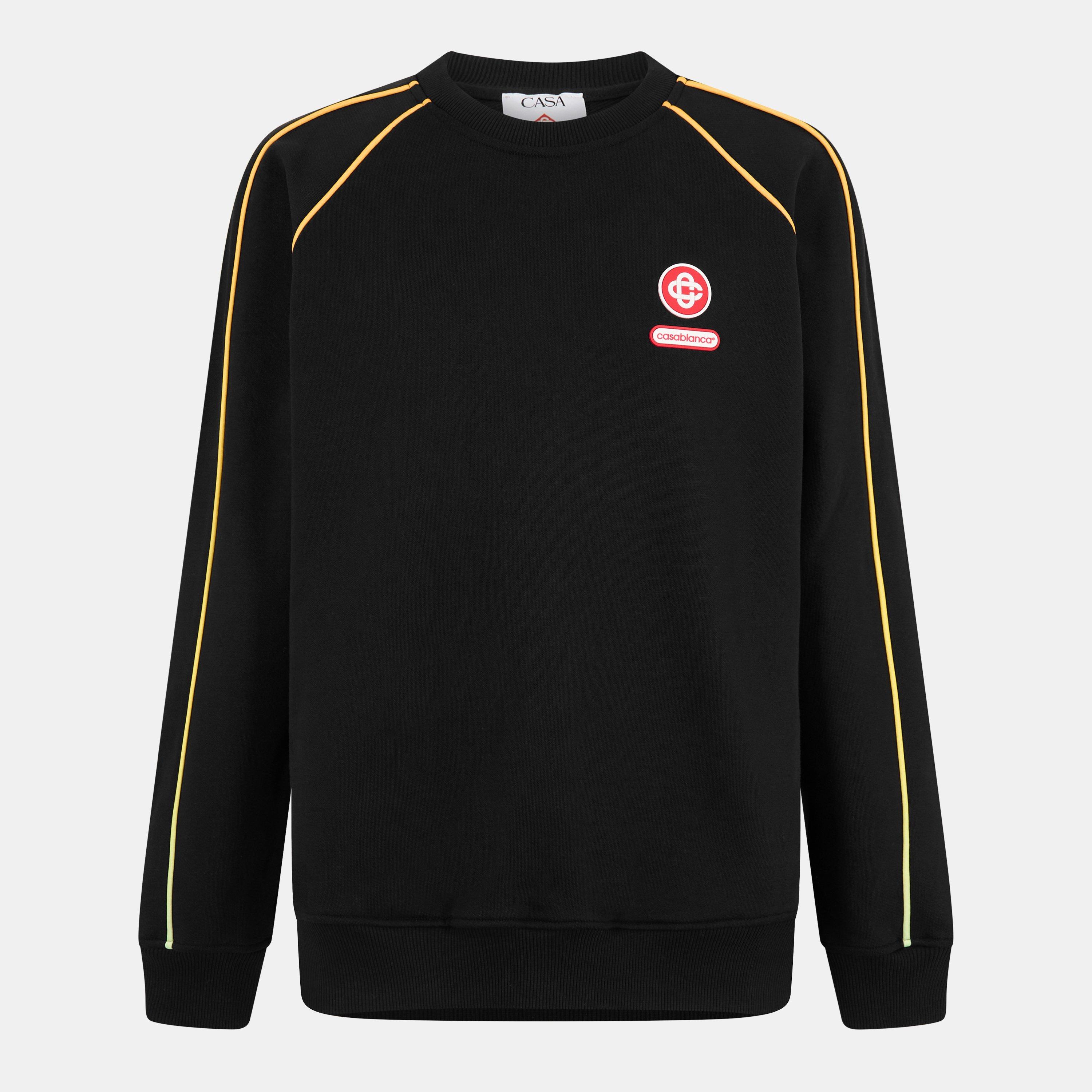 Casablanca Men's Gradient Crew-Neck Relaxed Fit Sweatshirt - Black - Medium