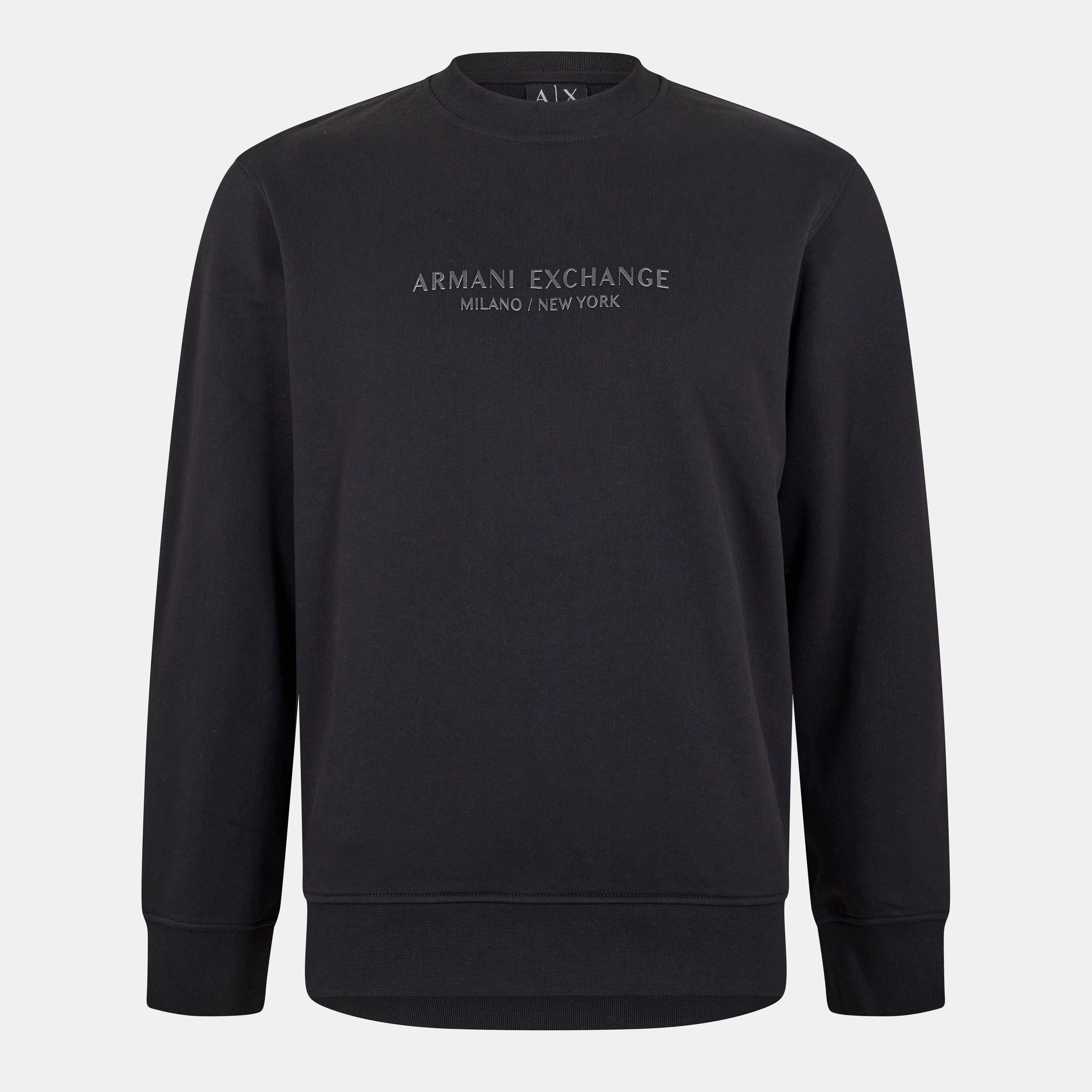 Armani Exchange Men's Black Uc001 Crew Sweatshirt - 2XL