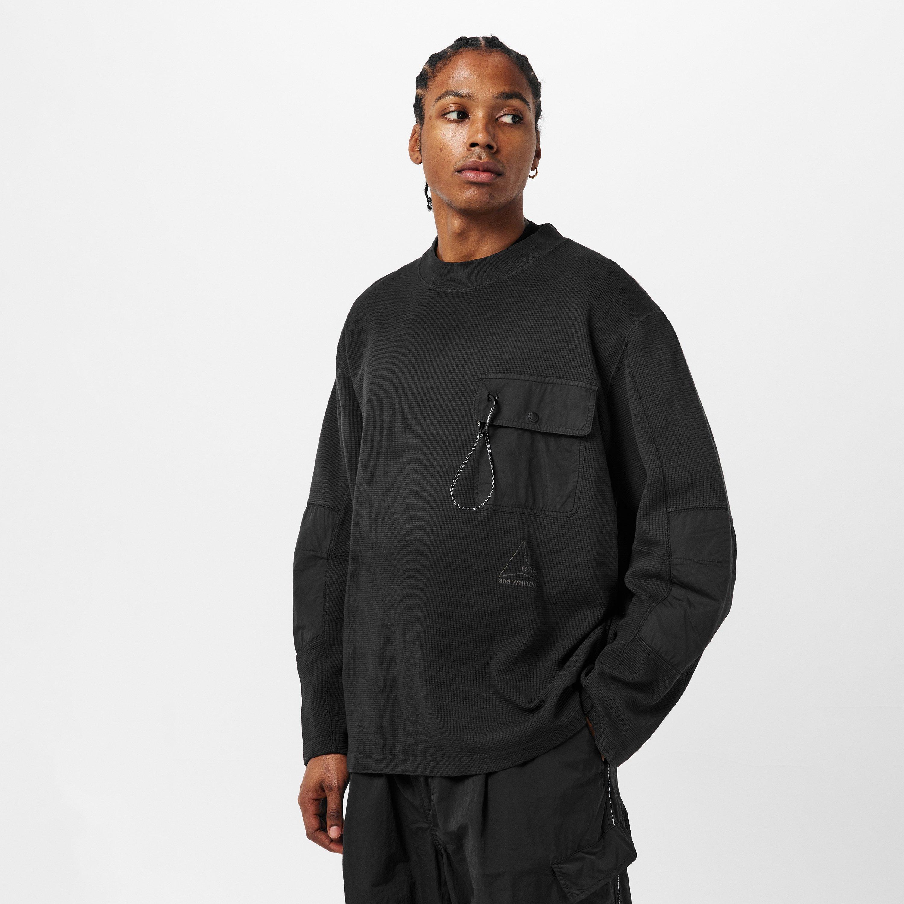 Black - ROA - Men's And Wander Garment Dyed Crew Sweatshirt - 3