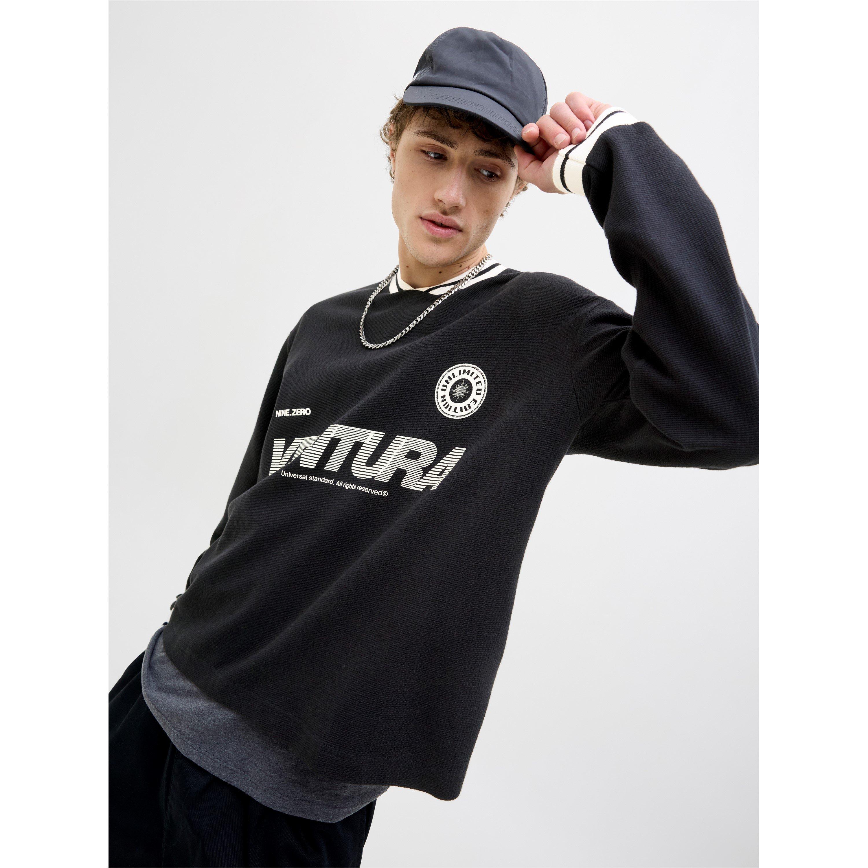 Crna - Jack and Jones - Sports Crew Sweatshirt - 2