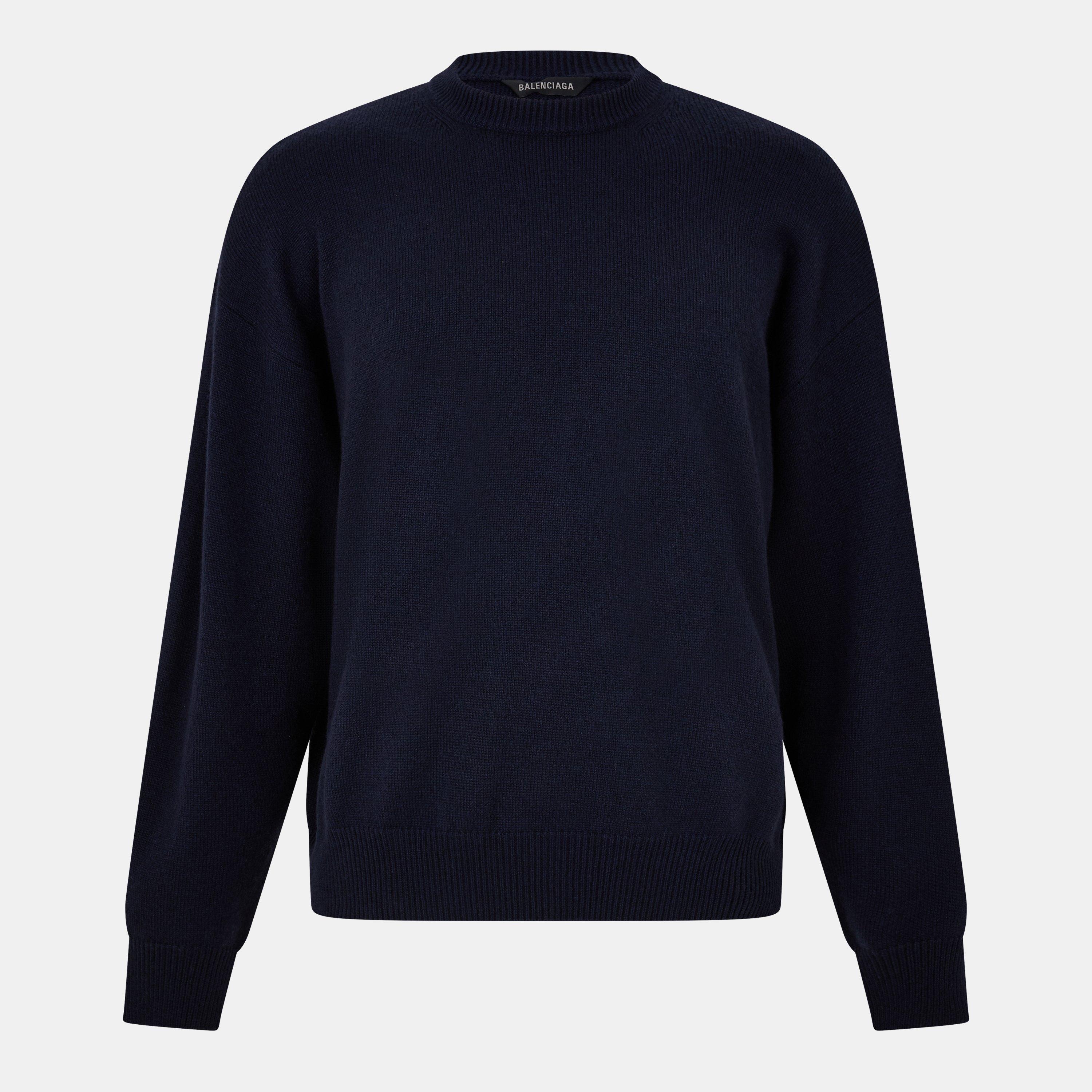 Navy - Balenciaga - Men's Crew Sweater - 1