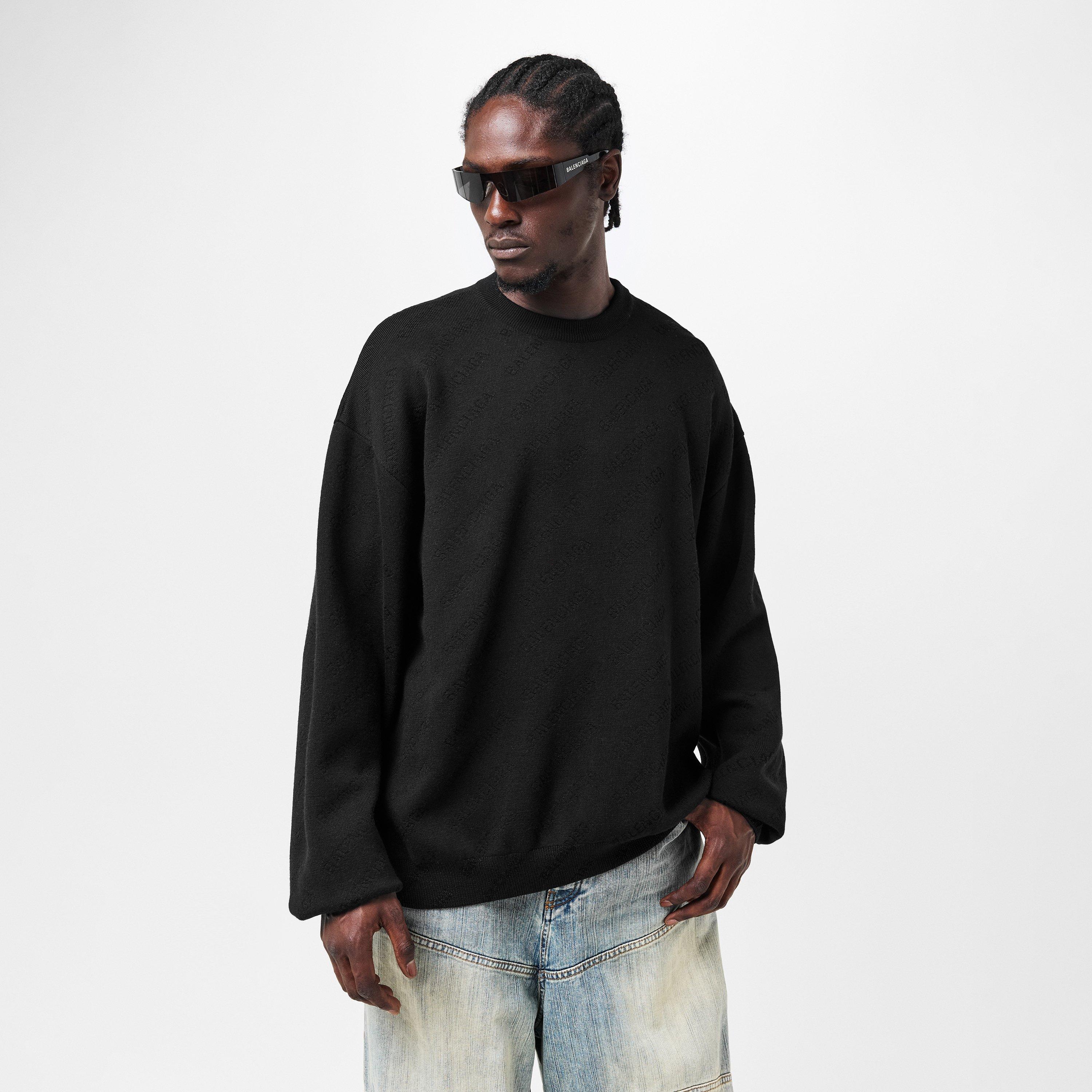 Balenciaga All-Over Logo Crew Sweater | Cruise Fashion