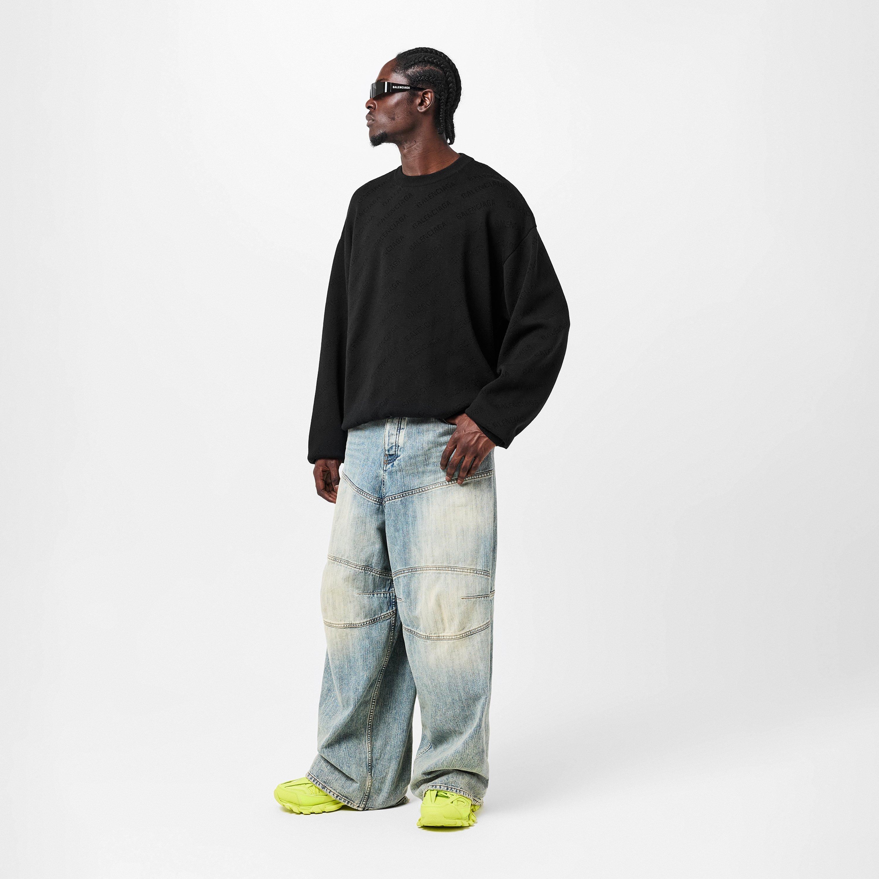Balenciaga All-Over Logo Crew Sweater | Cruise Fashion
