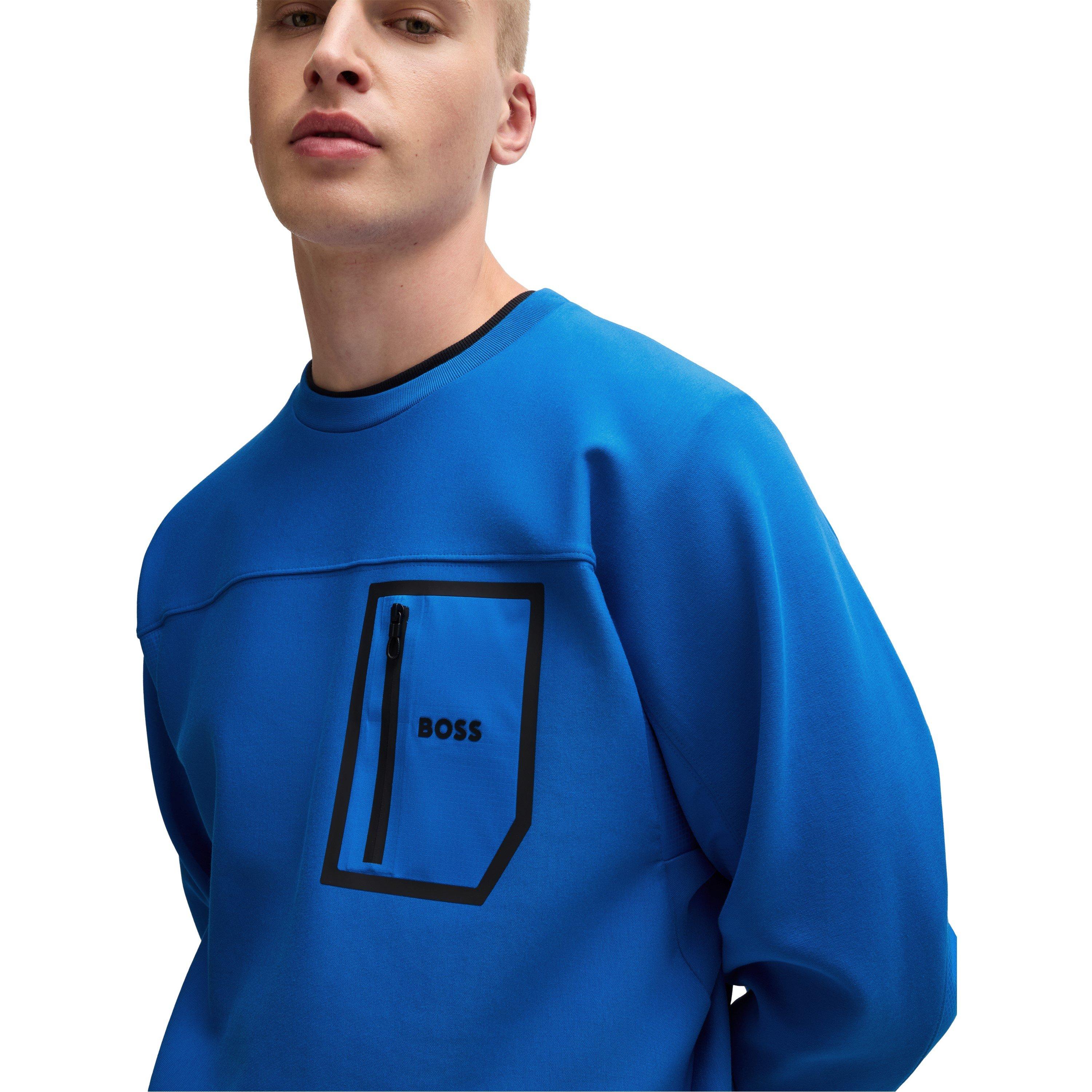 Open Blue - Boss - Men's Dynamic Reflective Print Sweatshirt - 4