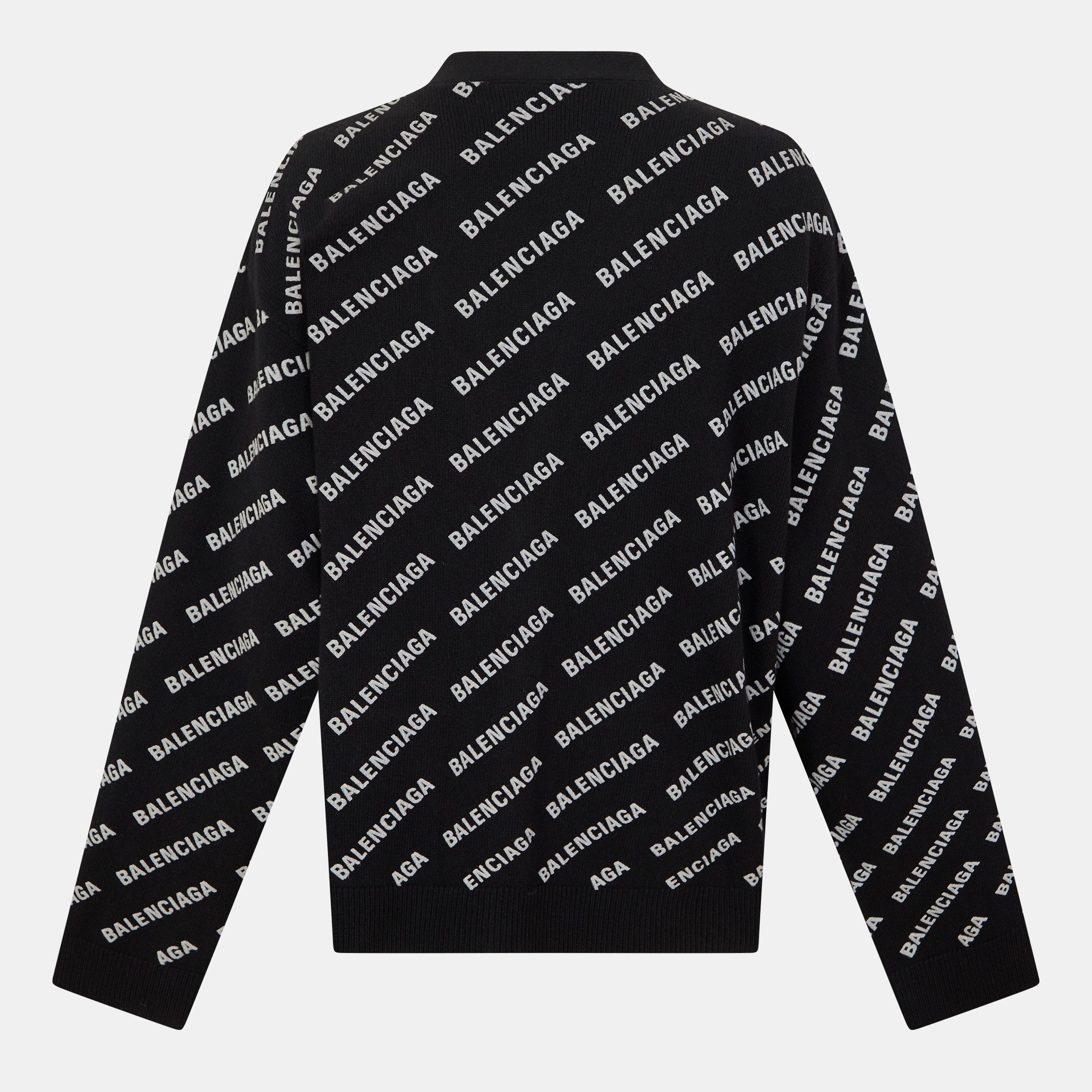 Black - Balenciaga - Men's Crew Sweater - 2