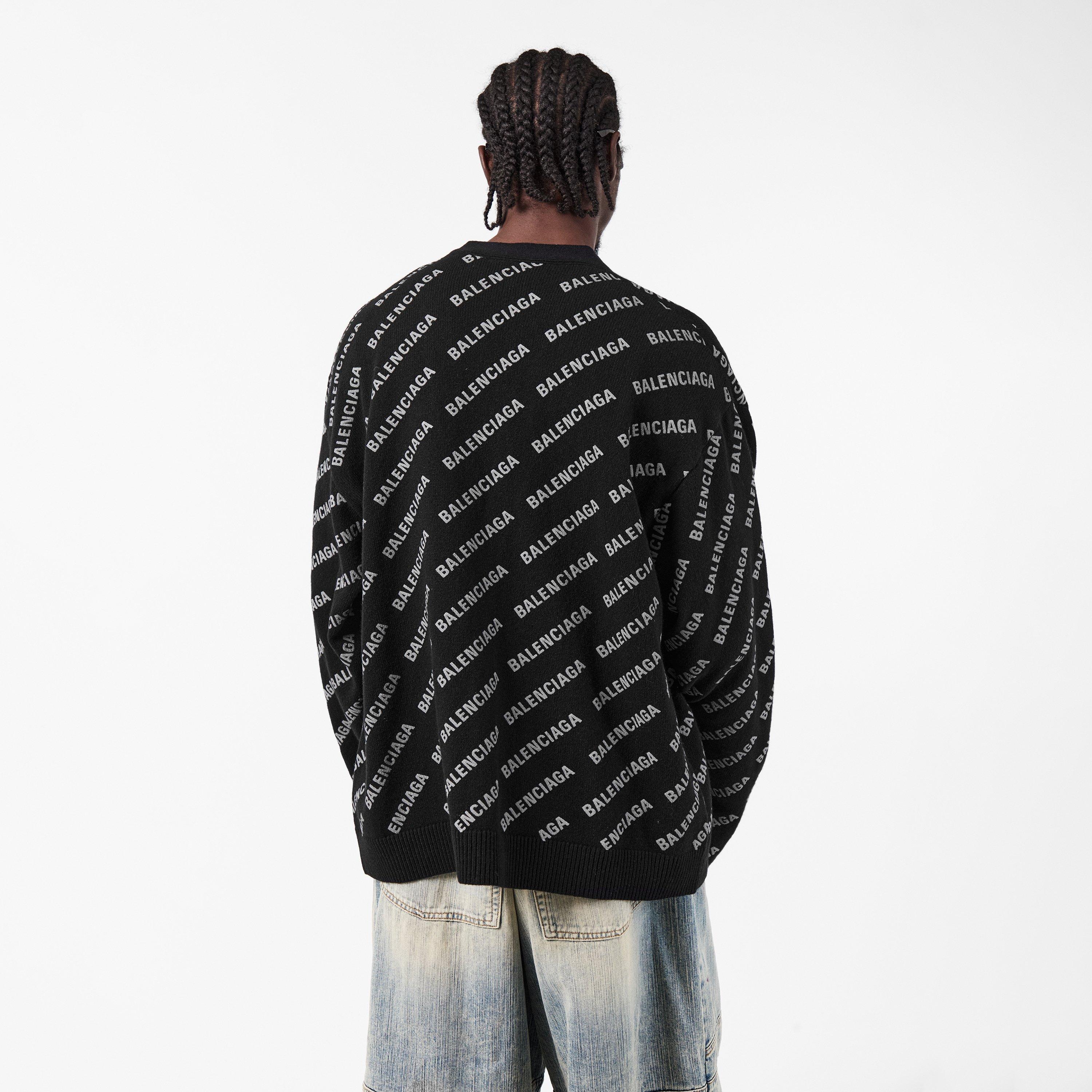 Black - Balenciaga - Men's Crew Sweater - 4