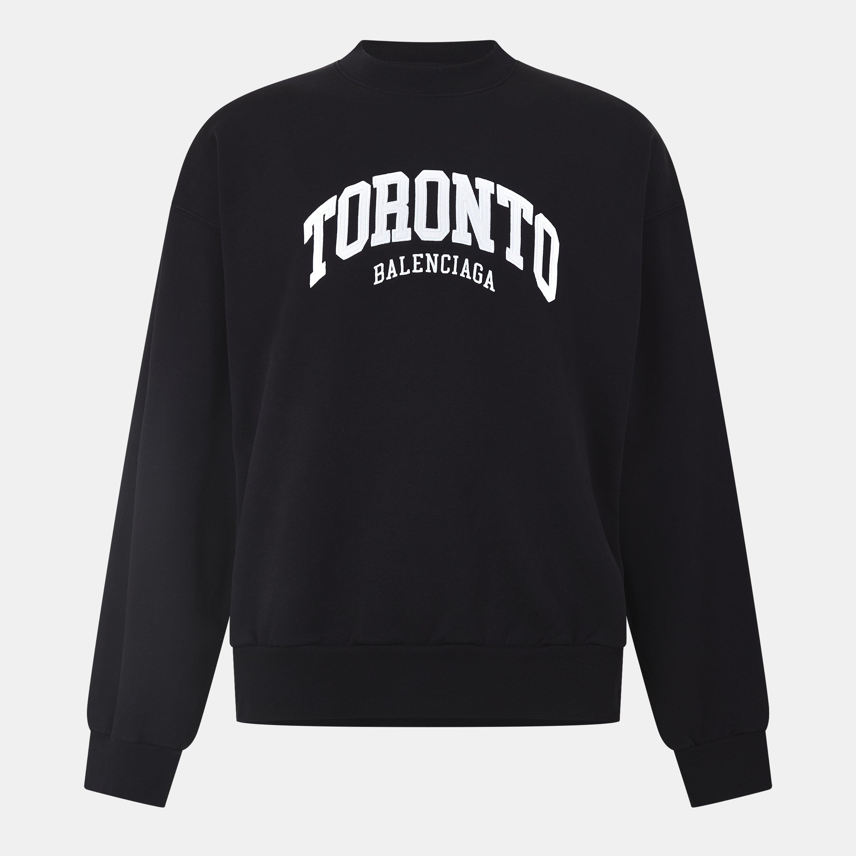 Black/White - Balenciaga - Men's Crew Sweater - 1