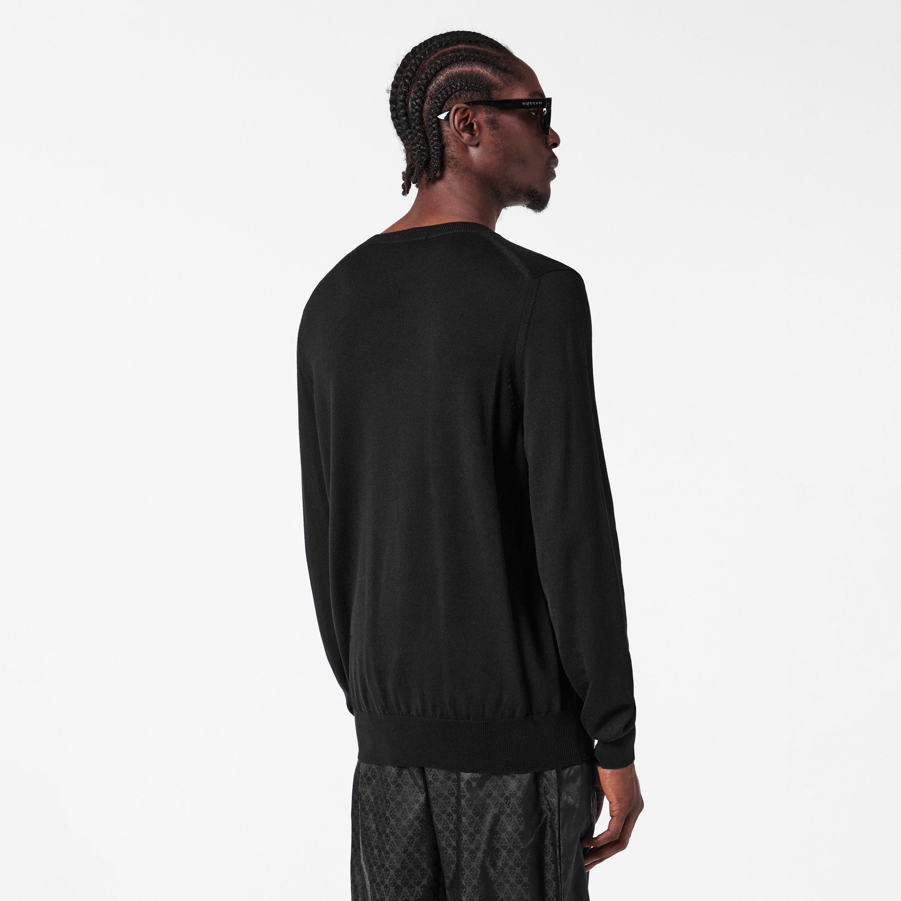 Black/Red - Alexander McQueen - Men's Alex Flock Crew Sweatshirt - 4