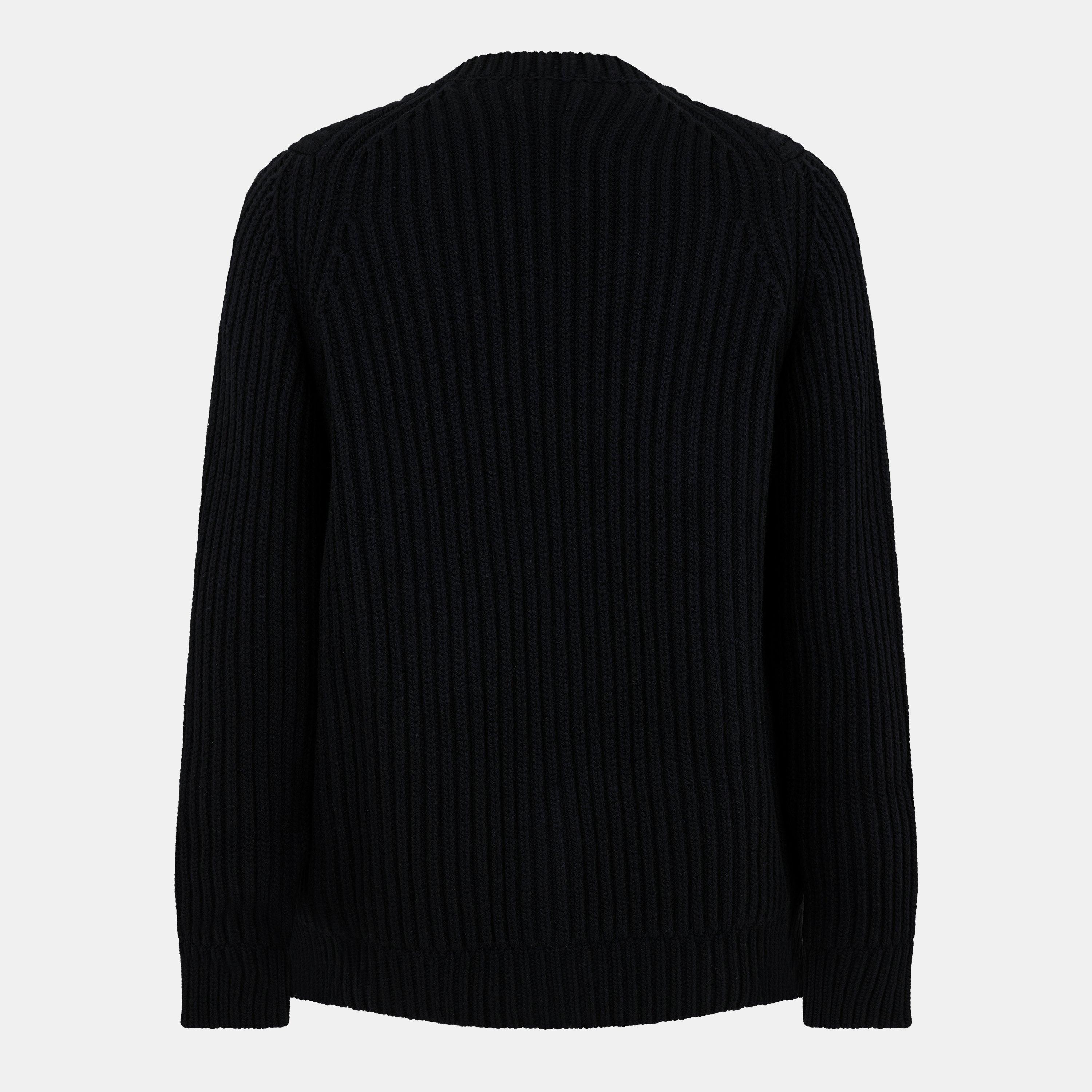 Black - Off White - Men's Crew Sweater - 2