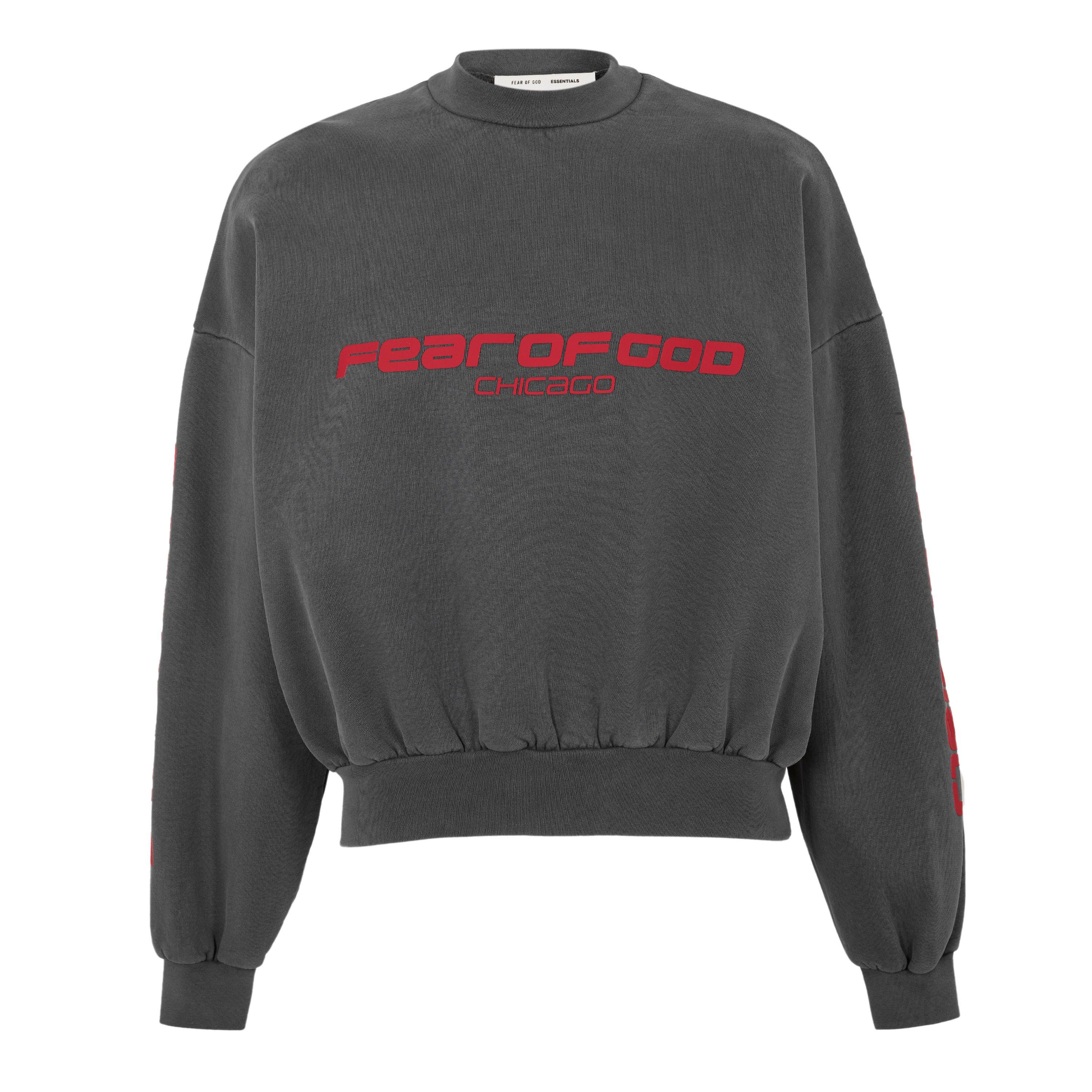 Fear Of God Essentials FGE Chicago Crew Sn62 - Iron/Red - Medium