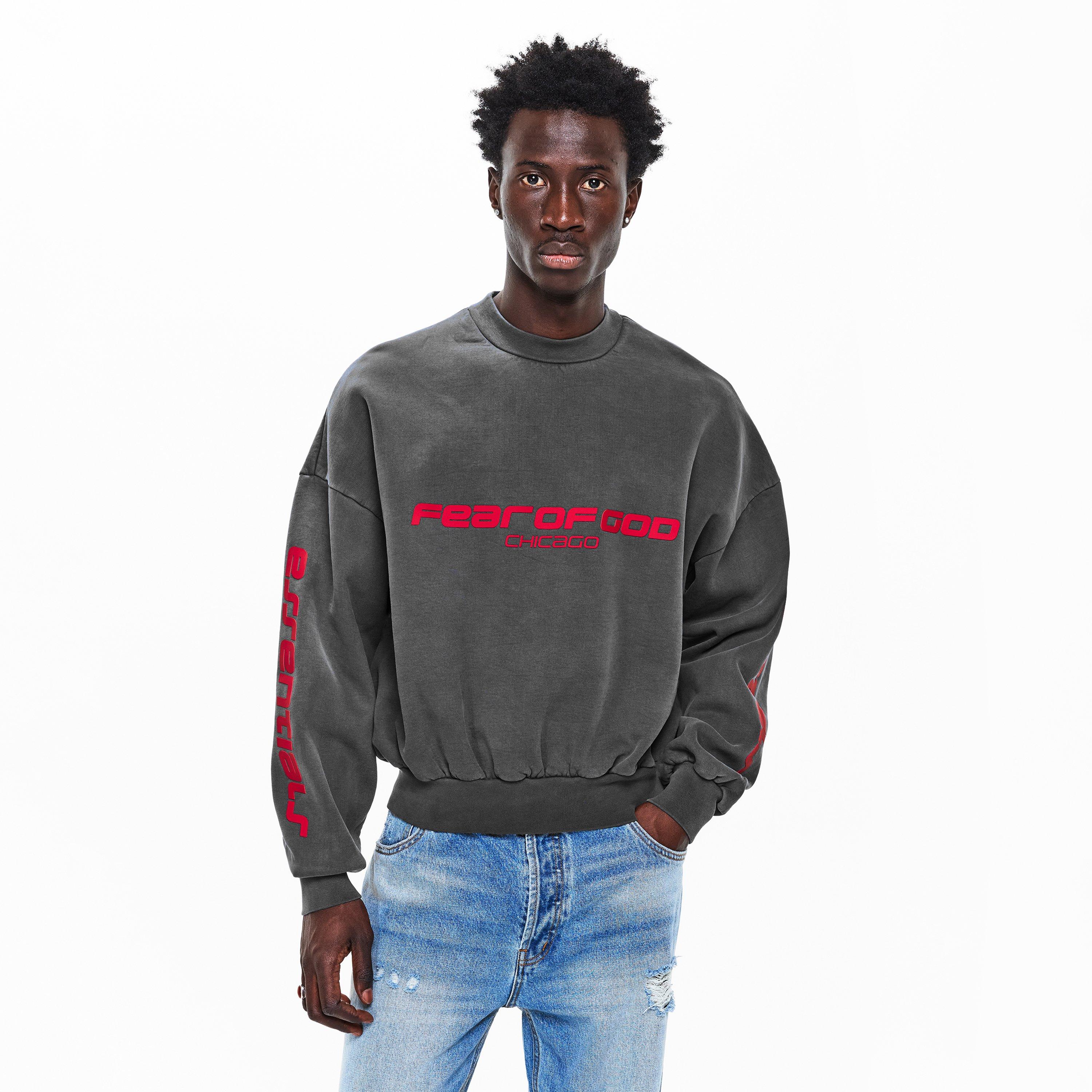 Iron/Red - Fear Of God Essentials - FGE Chicago Crew Sn62 - 3