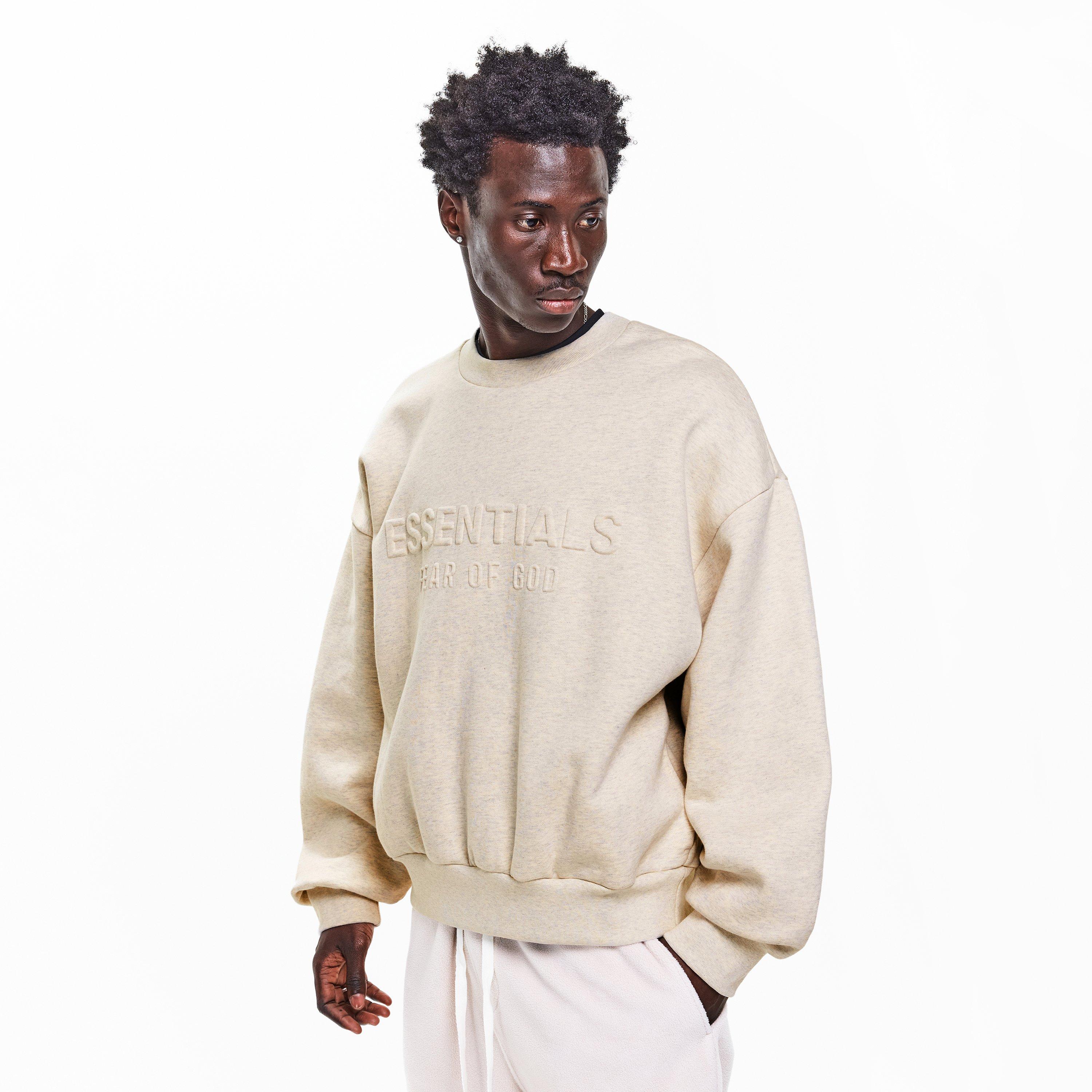 Oatmeal Heath - Fear Of God Essentials - Men's Crew Sweatshirt - 3