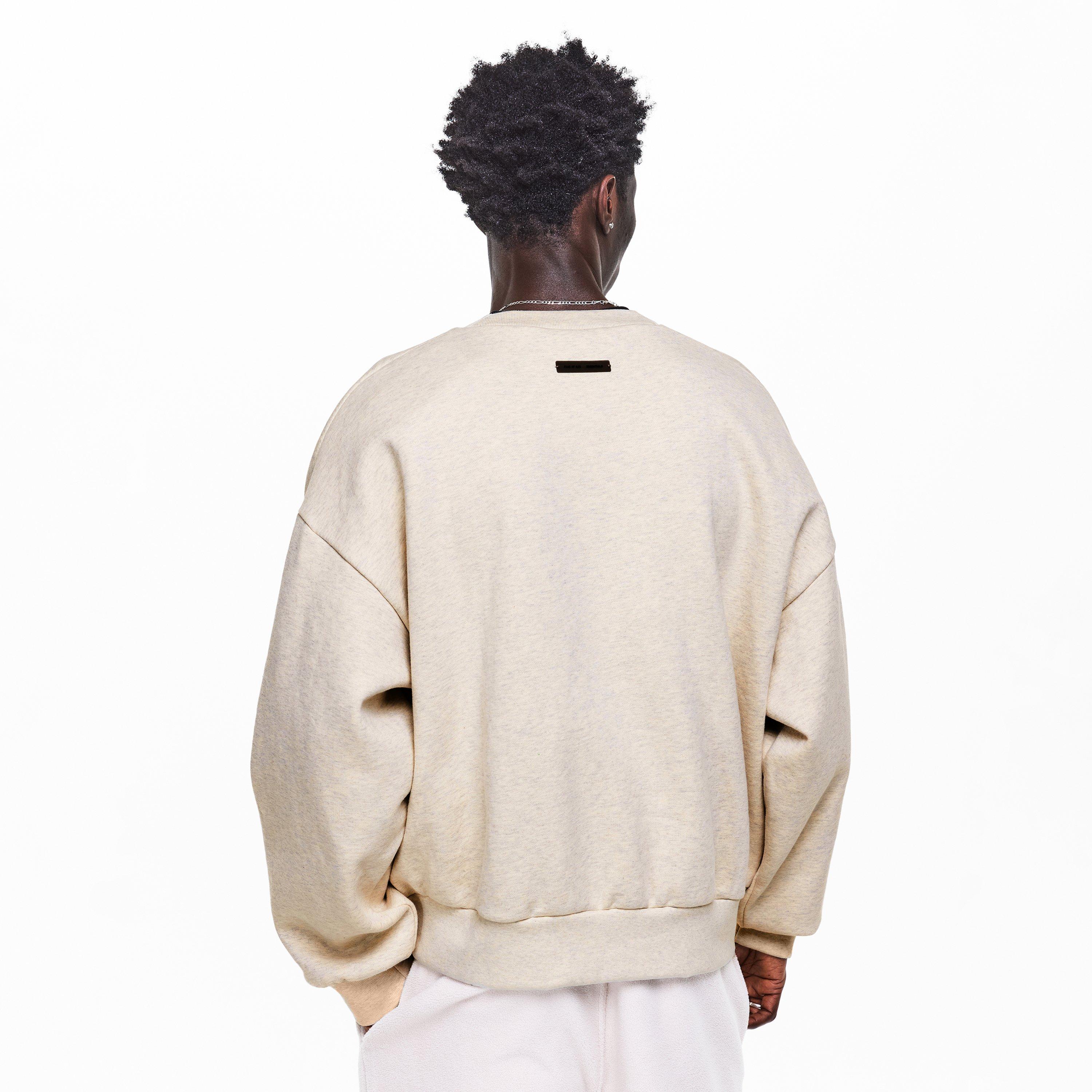 Oatmeal Heath - Fear Of God Essentials - Men's Crew Sweatshirt - 4