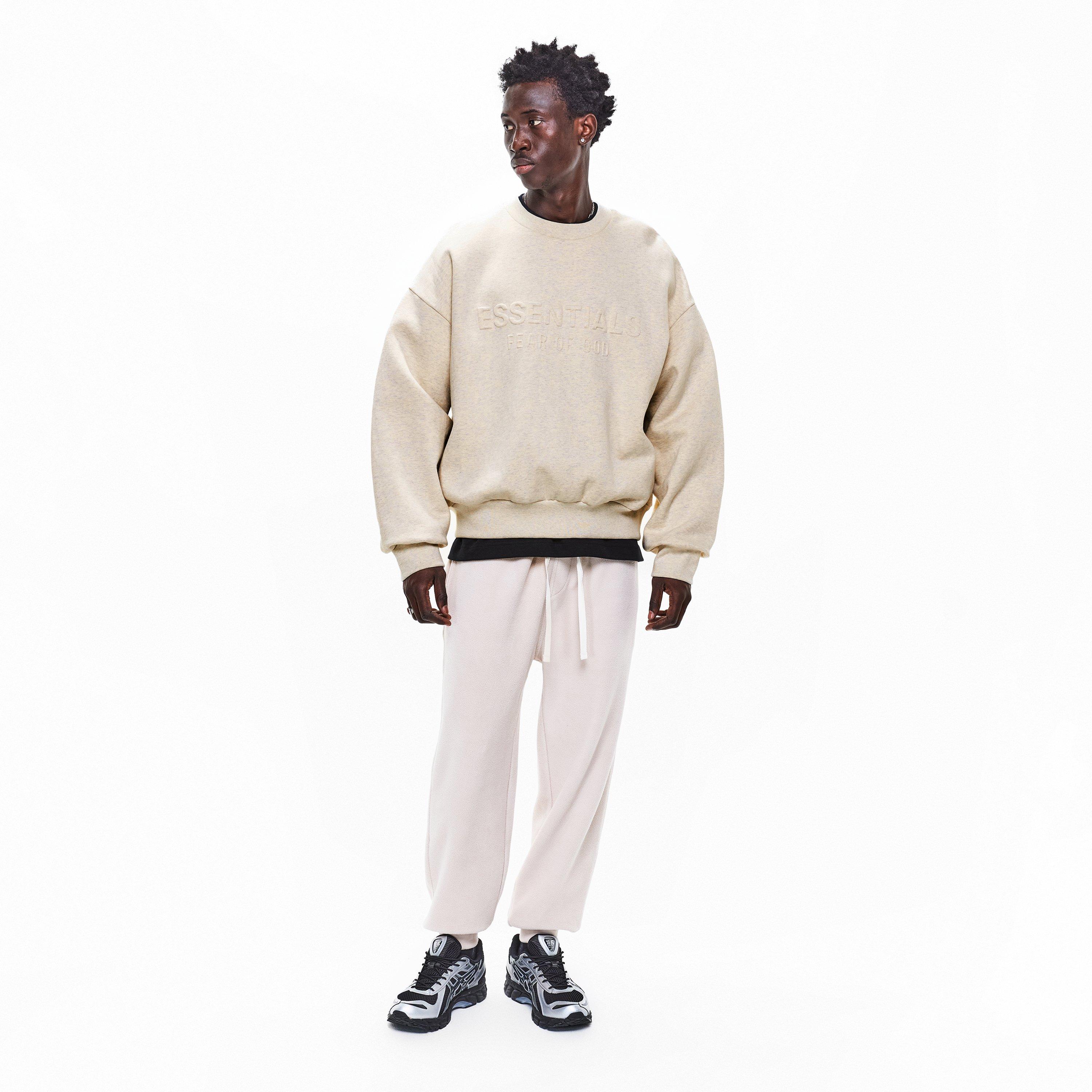 Oatmeal Heath - Fear Of God Essentials - Men's Crew Sweatshirt - 6