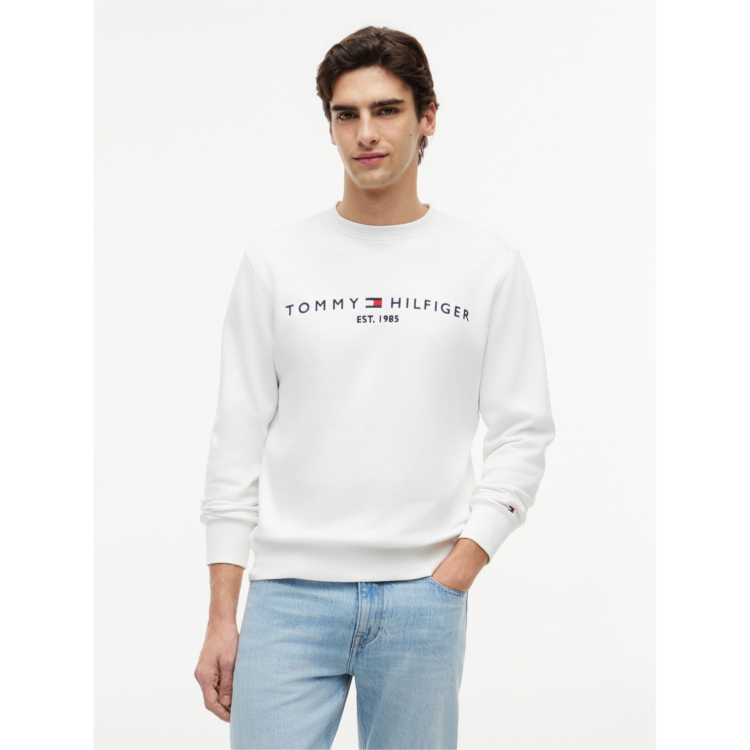 White - Tommy Hilfiger - Logo Crew Sweatshirt - 2
