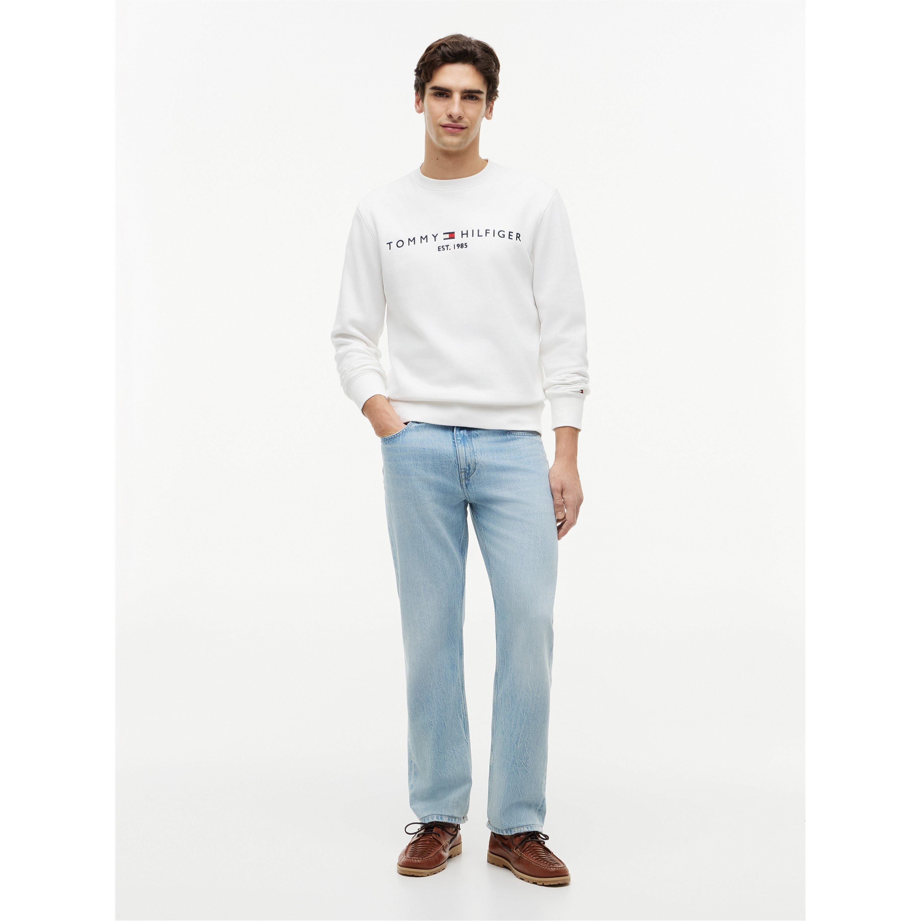 White - Tommy Hilfiger - Logo Crew Sweatshirt - 3