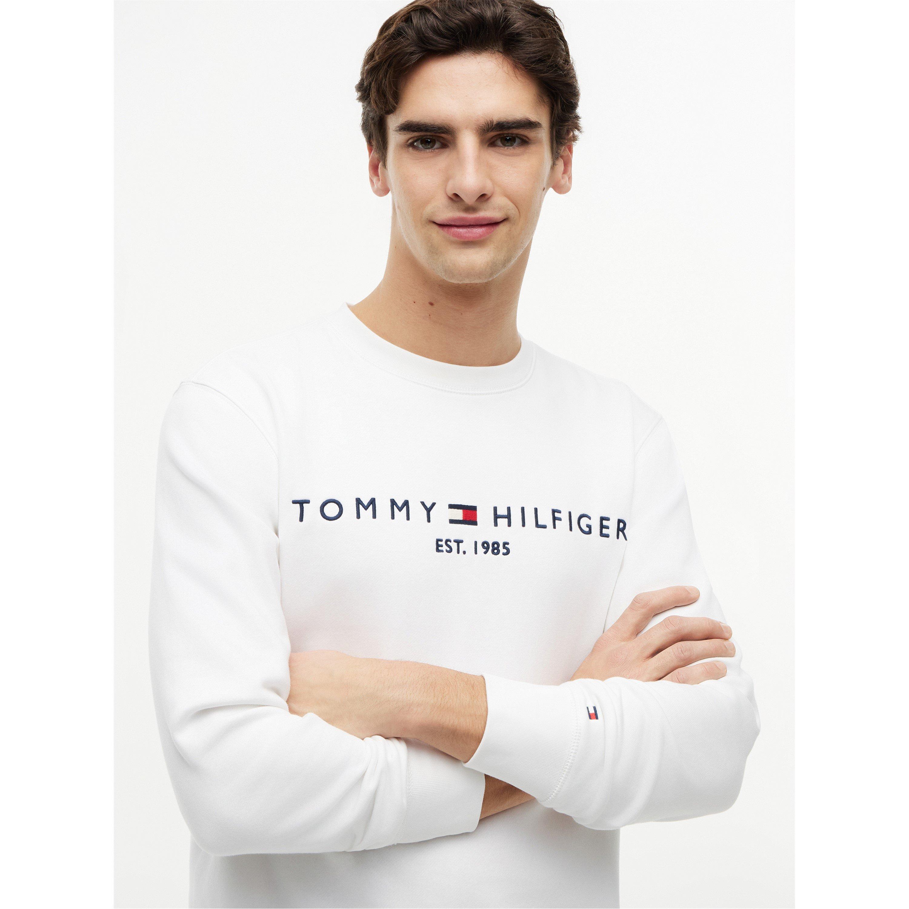 White - Tommy Hilfiger - Logo Crew Sweatshirt - 4