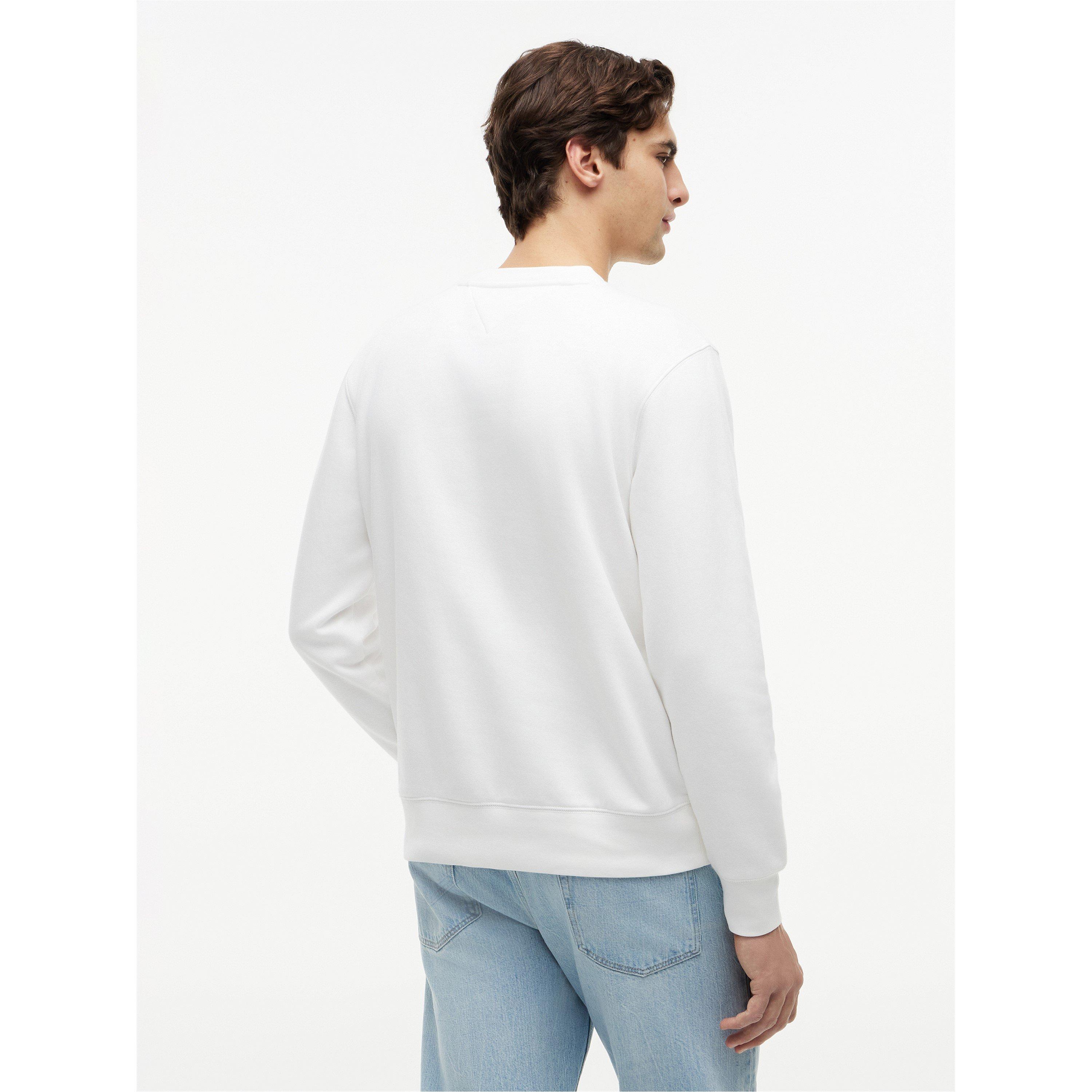 White - Tommy Hilfiger - Logo Crew Sweatshirt - 5