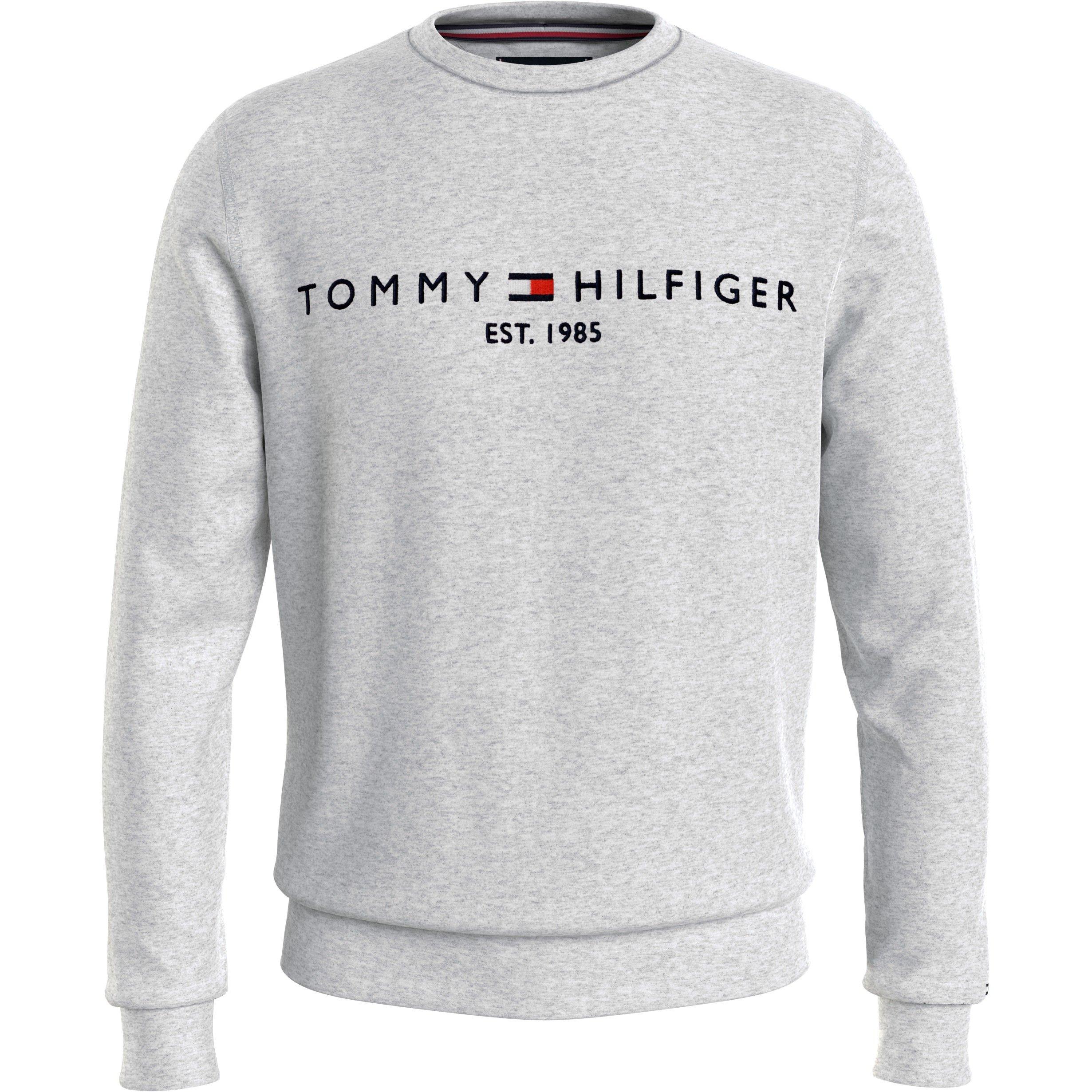Grey P01 - Tommy Hilfiger - Logo Crew Sweatshirt - 1