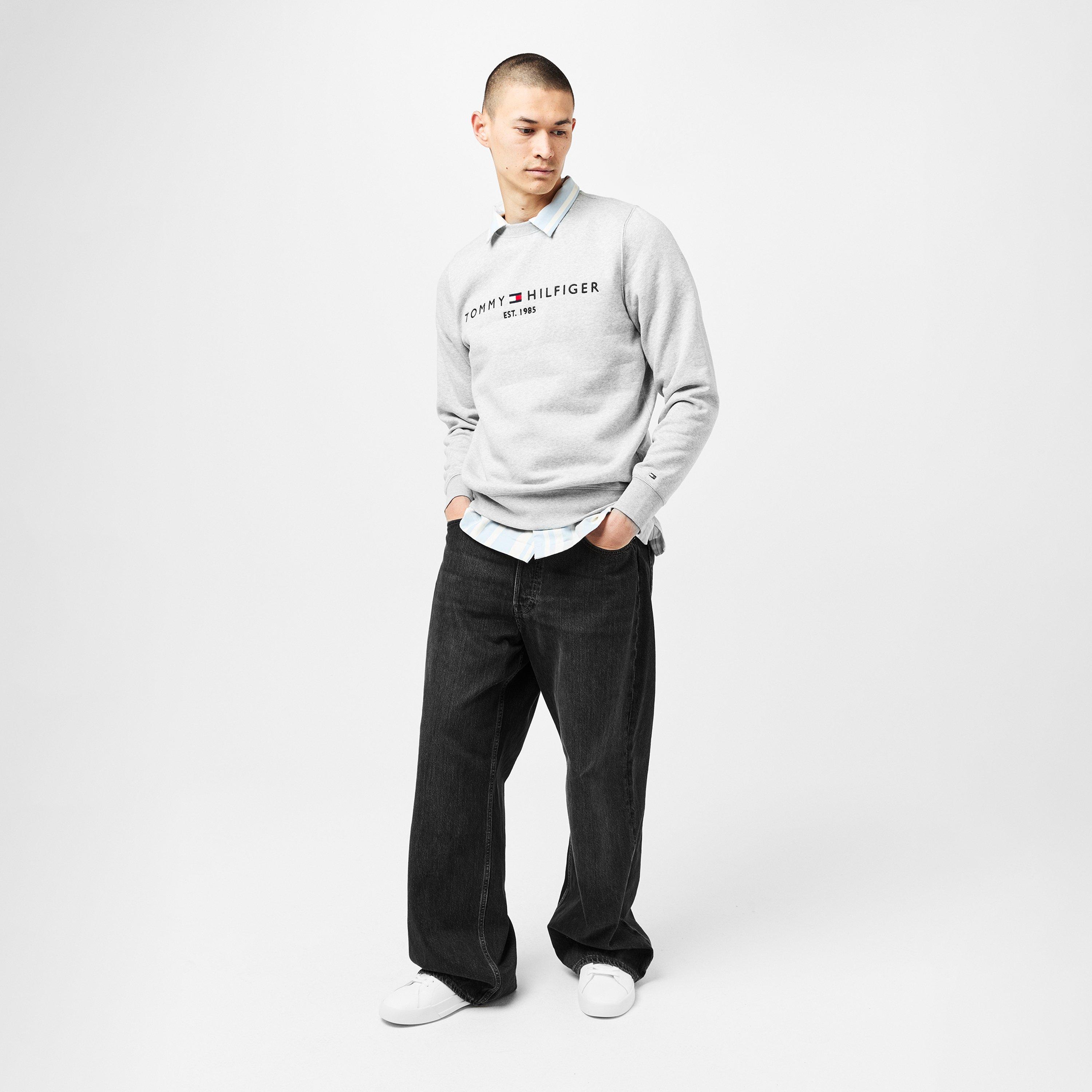 Grigio P01 - Tommy Hilfiger - Logo Crew Sweatshirt - 6