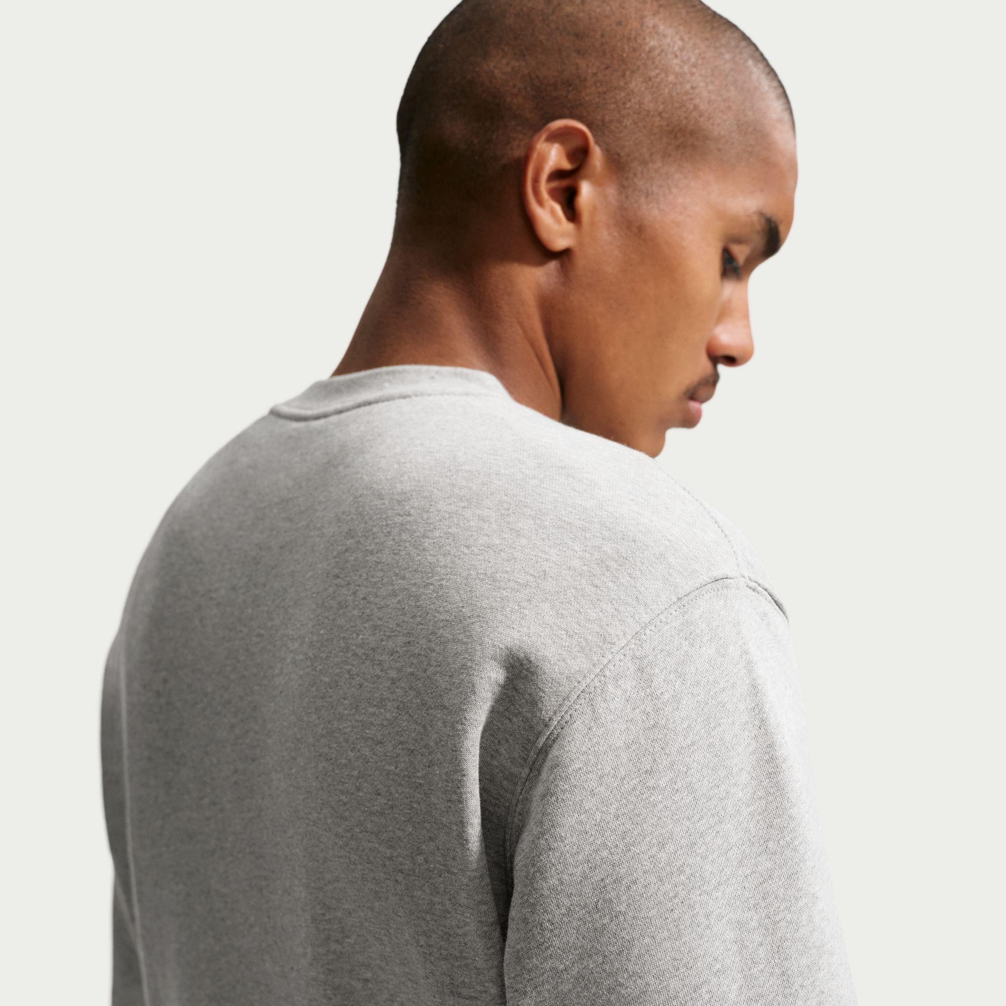 Dk Grey Heather - Nike - Men's Club Crew-Neck Sweatshirt - 13