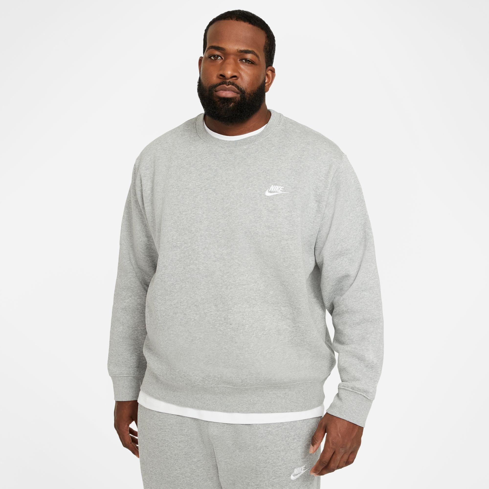 Dk Grey Heather - Nike - Men's Club Crew-Neck Sweatshirt - 16