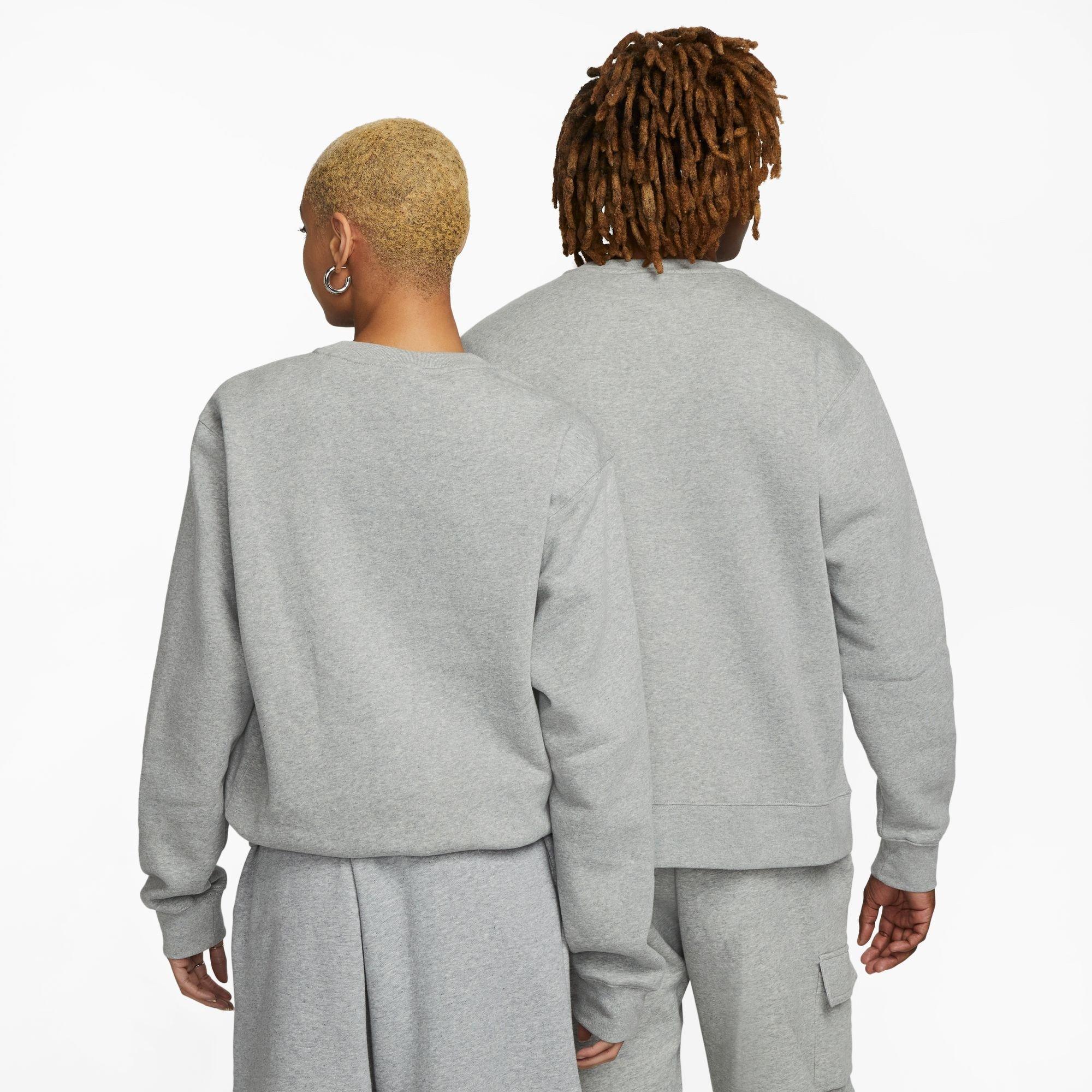 Dk Grey Heather - Nike - Men's Club Crew-Neck Sweatshirt - 4
