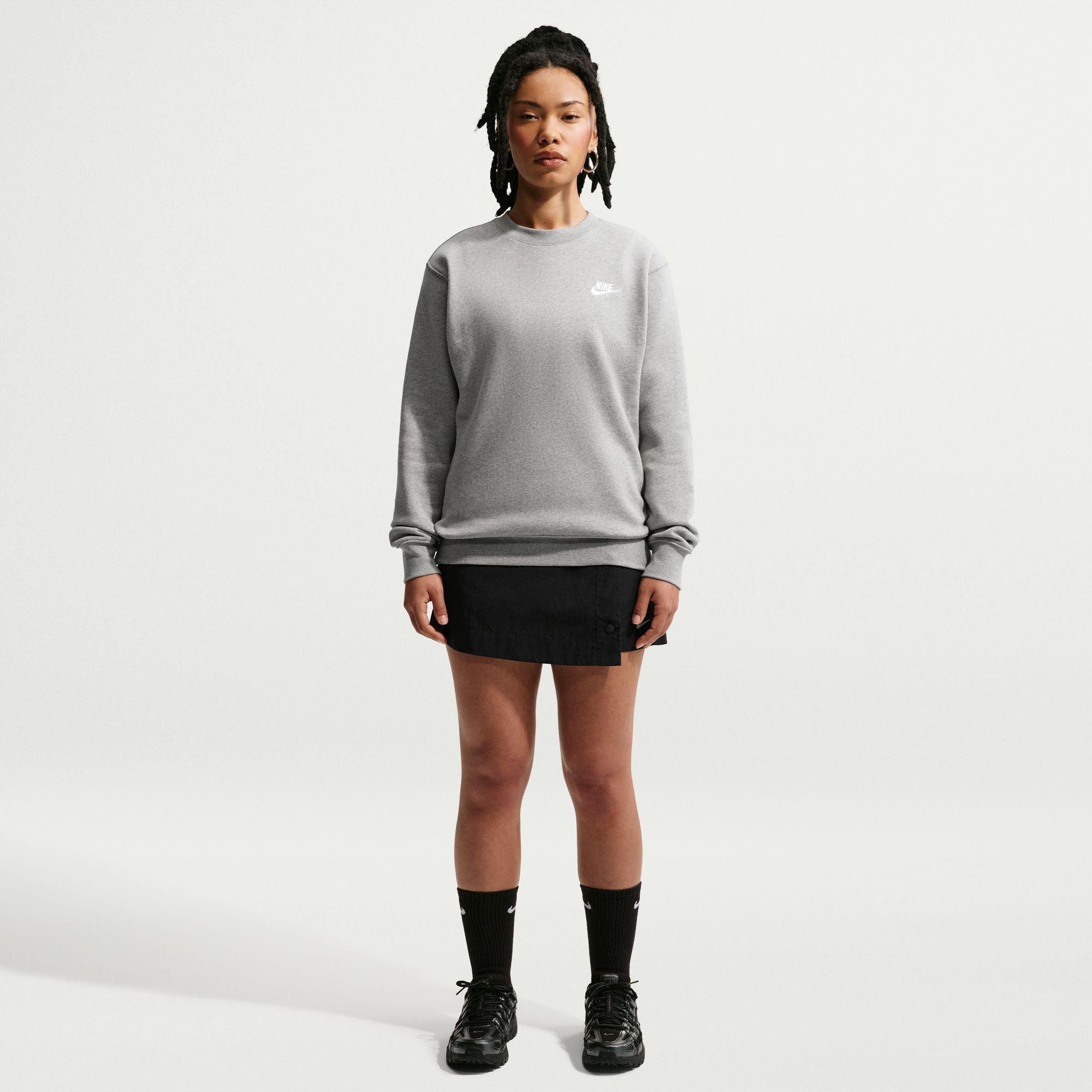 Dk Grey Heather - Nike - Men's Club Crew-Neck Sweatshirt - 5