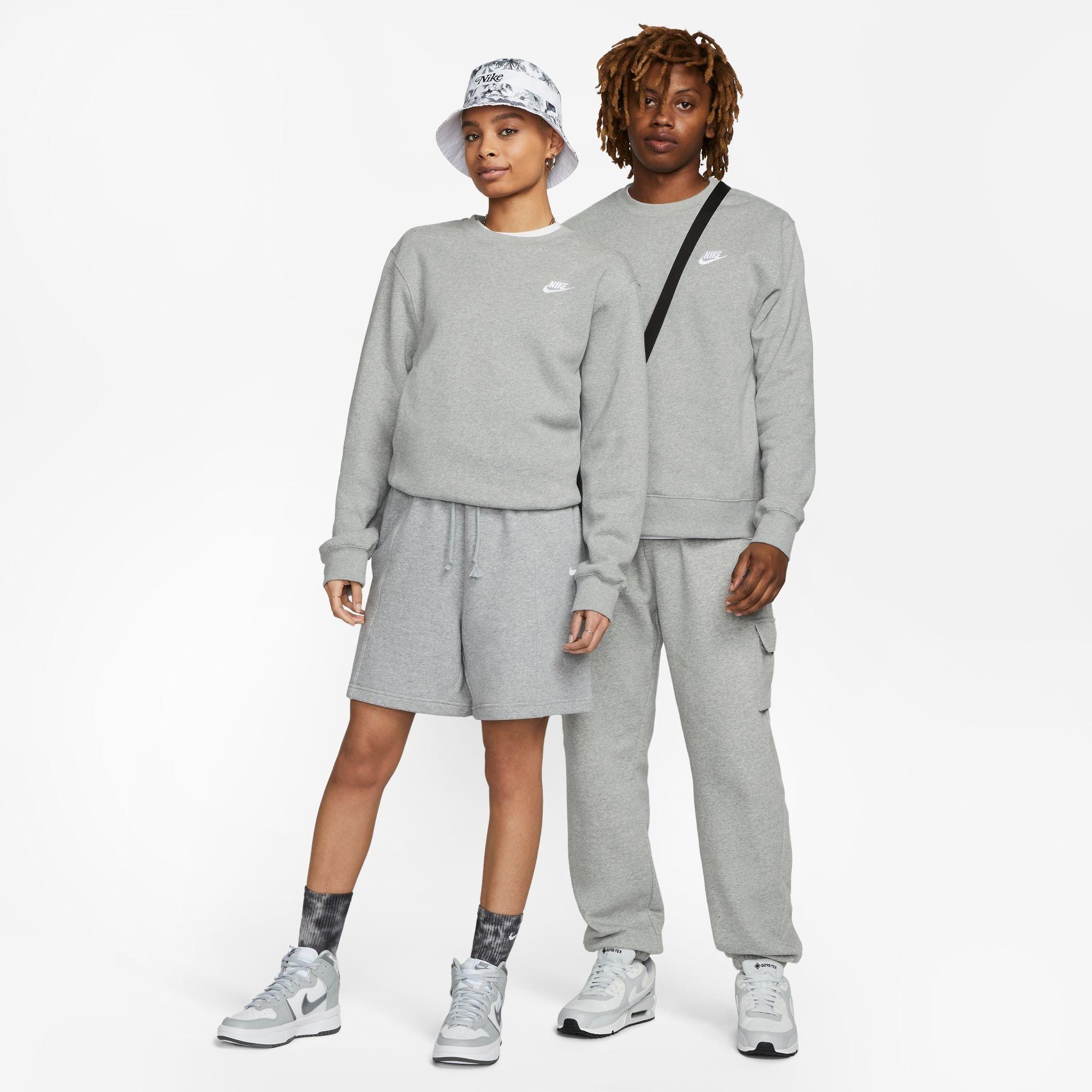 Dk Grey Heather - Nike - Men's Club Crew-Neck Sweatshirt - 7