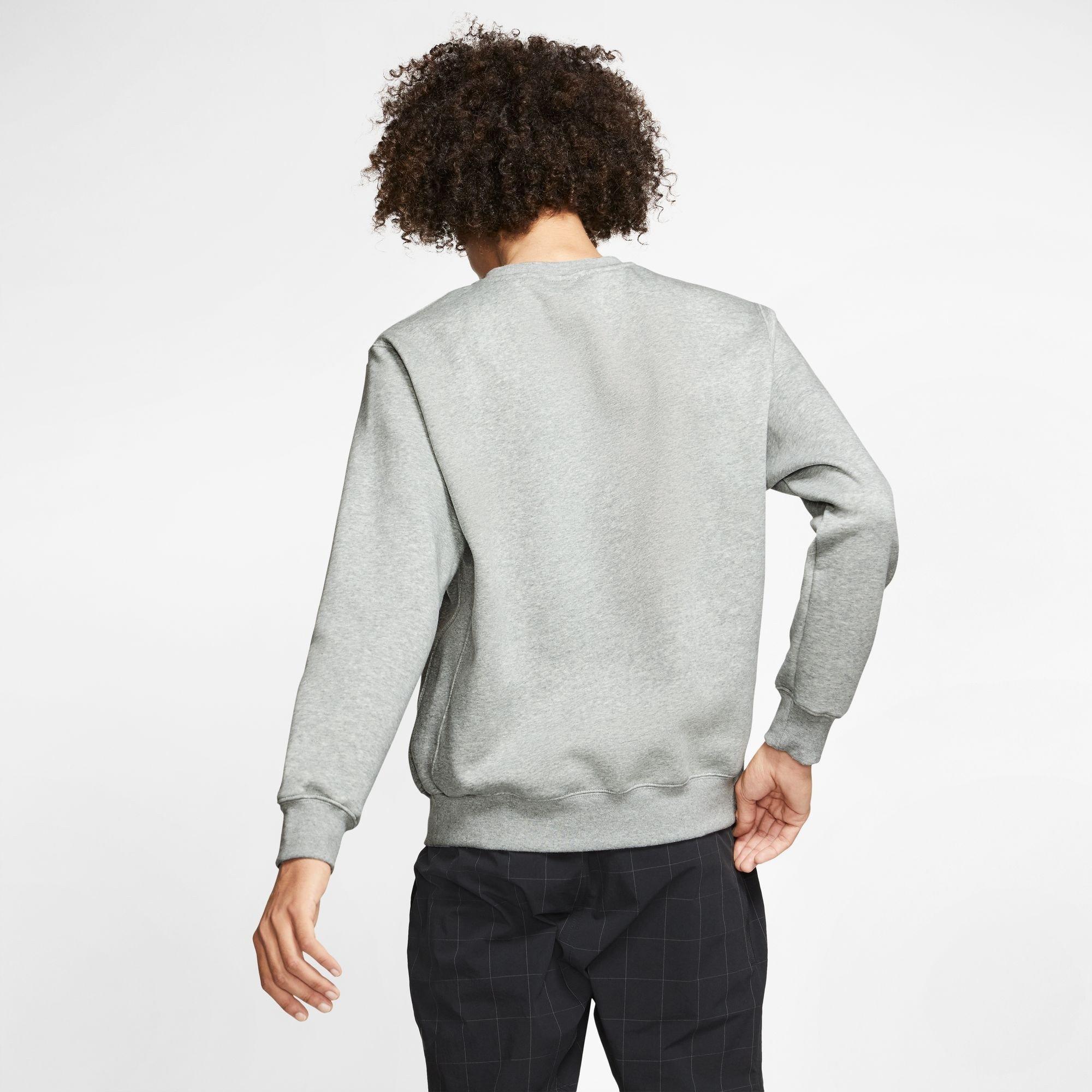 Dk Grey Heather - Nike - Men's Club Crew-Neck Sweatshirt - 8