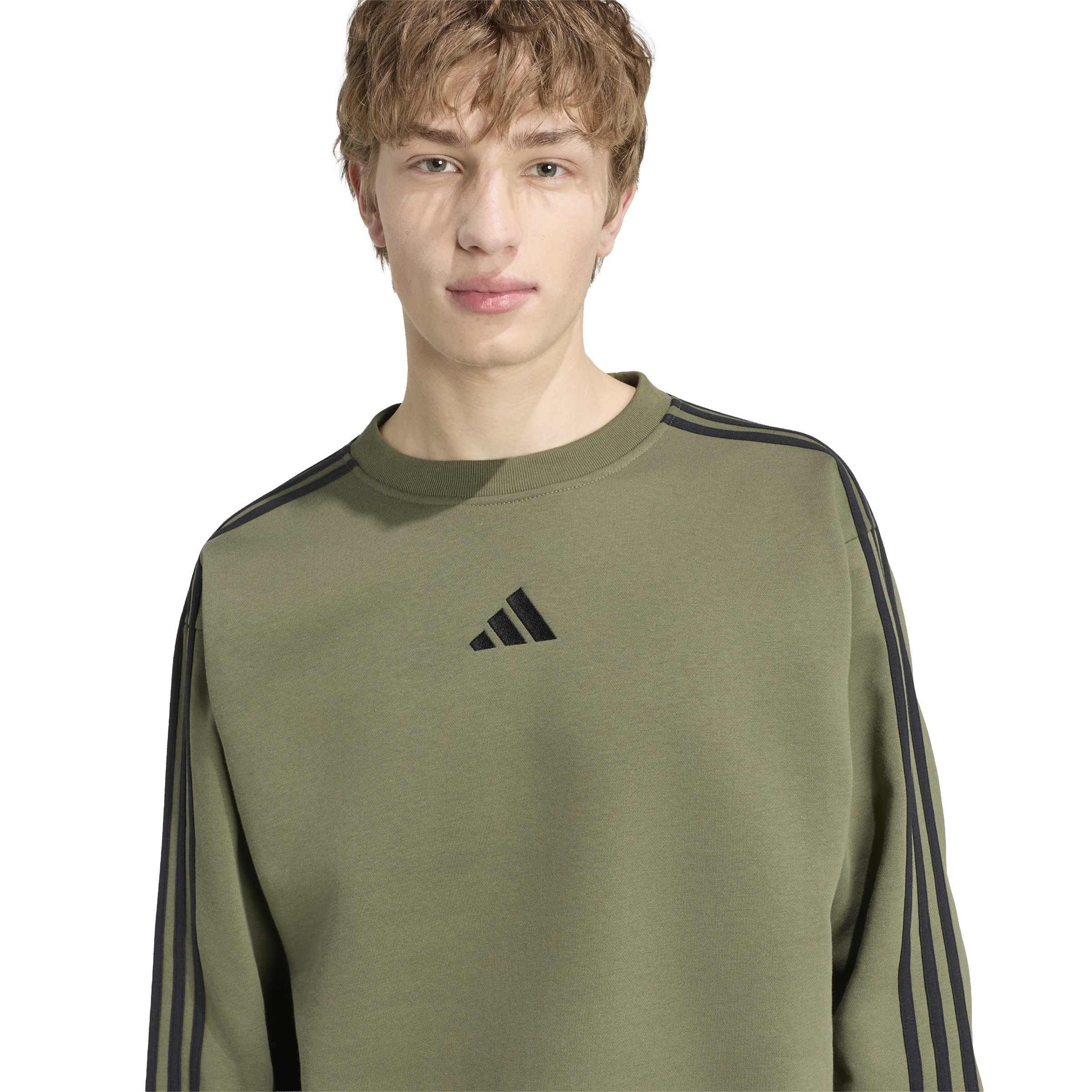 Olive Four - adidas - Adidas M 3S Fl Swt Sn63 - 4