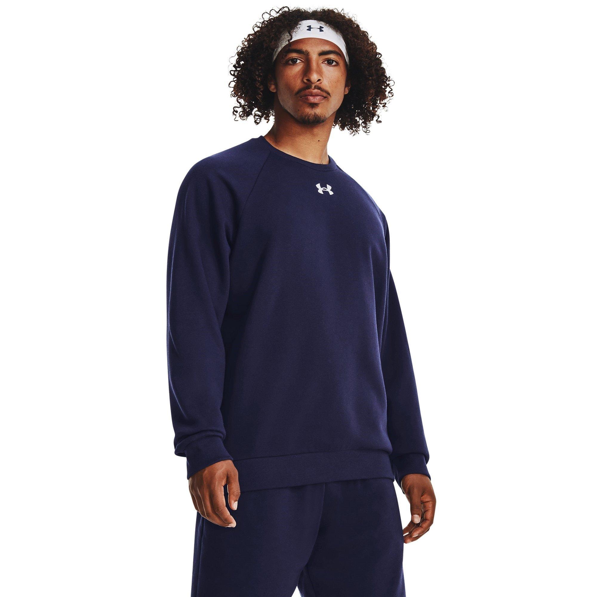 Mdnght Navy/Wht - Under Armour - Rival Fleece Crew Sweatshirt - 2