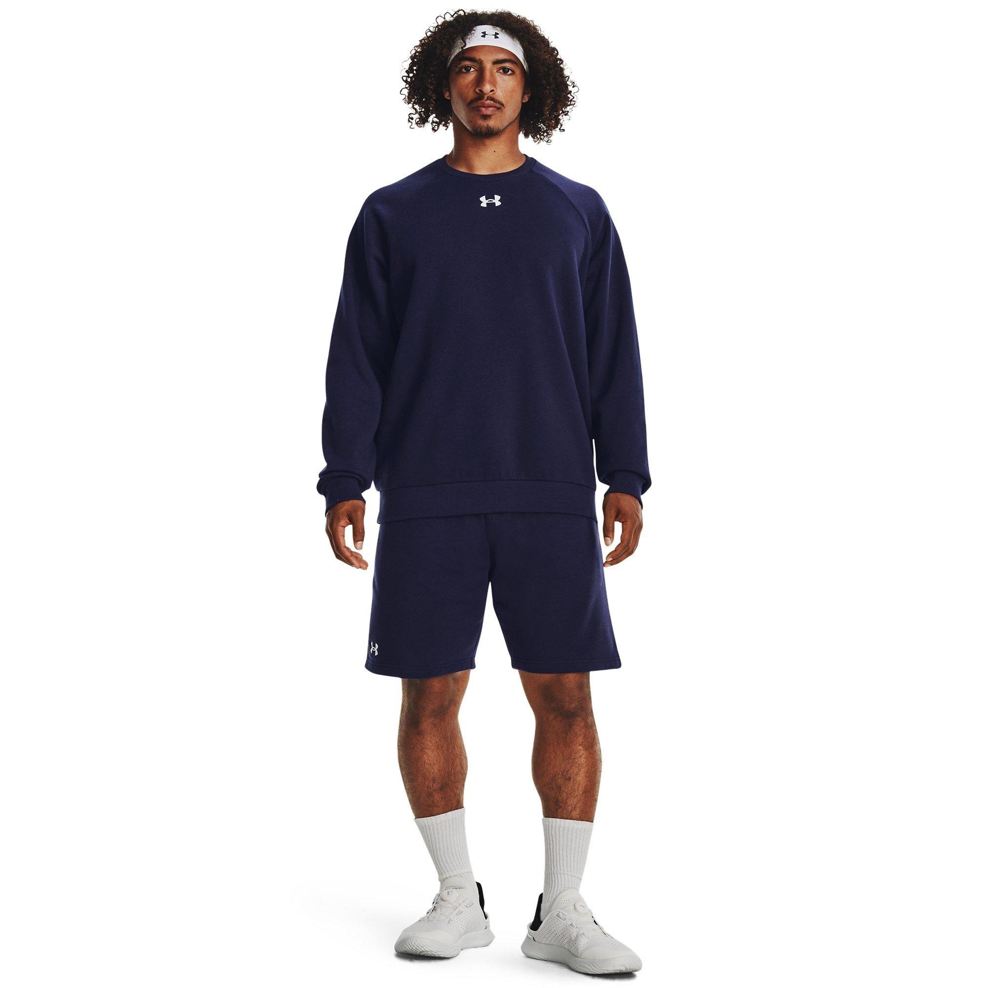 Mdnght Navy/Wht - Under Armour - Rival Fleece Crew Sweatshirt - 4