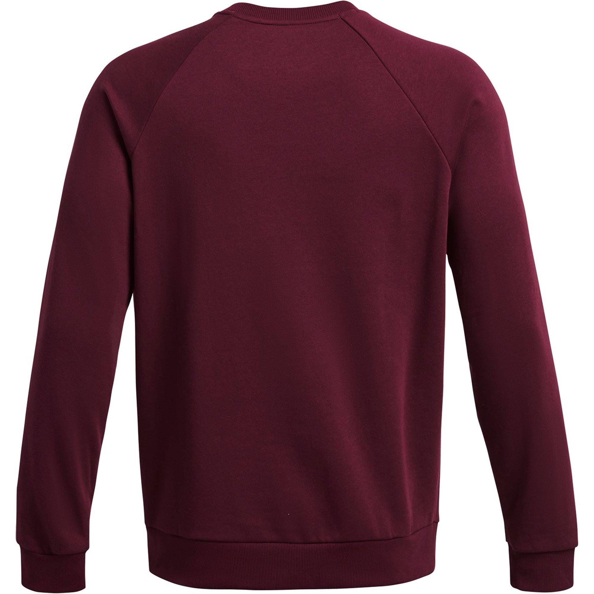 Maroon/White - Under Armour - Men's Rival Fleece Crew Sweatshirt - 5