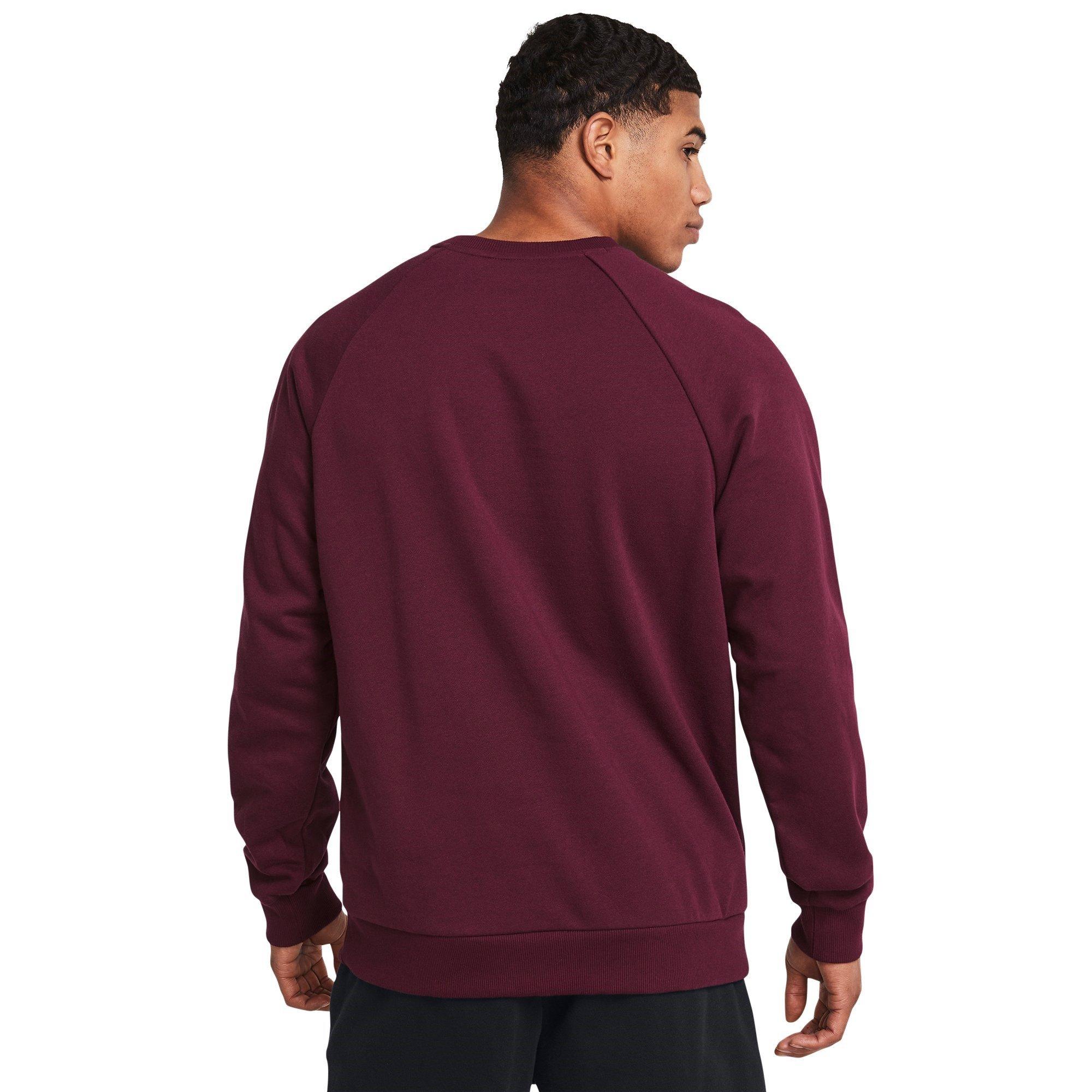 Maroon/White - Under Armour - Men's Rival Fleece Crew Sweatshirt - 3