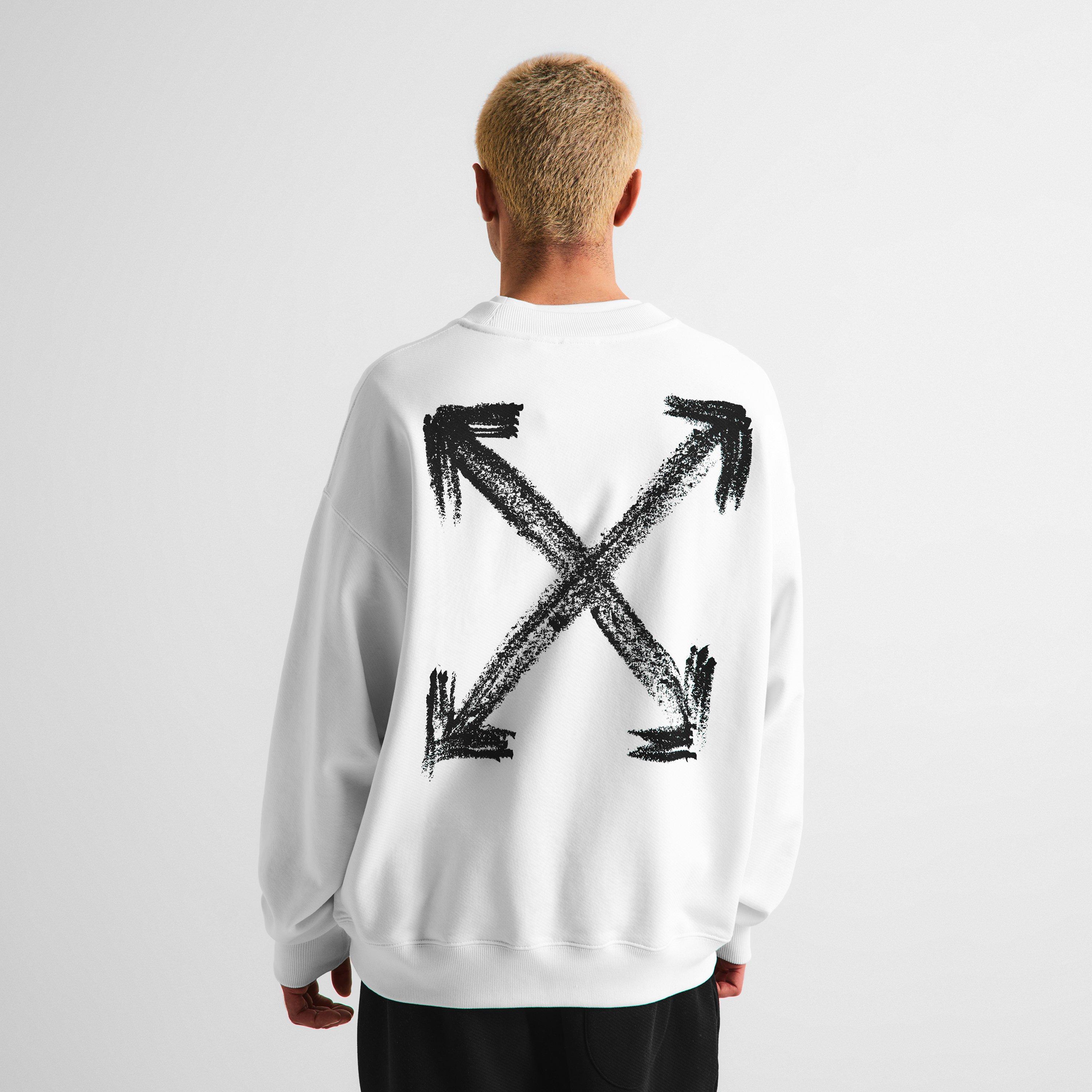 White - Off White - Men's Crew Sweatshirt - 4