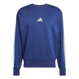 adidas Mens Crew 3-Stripes Pullover Sweatshirt