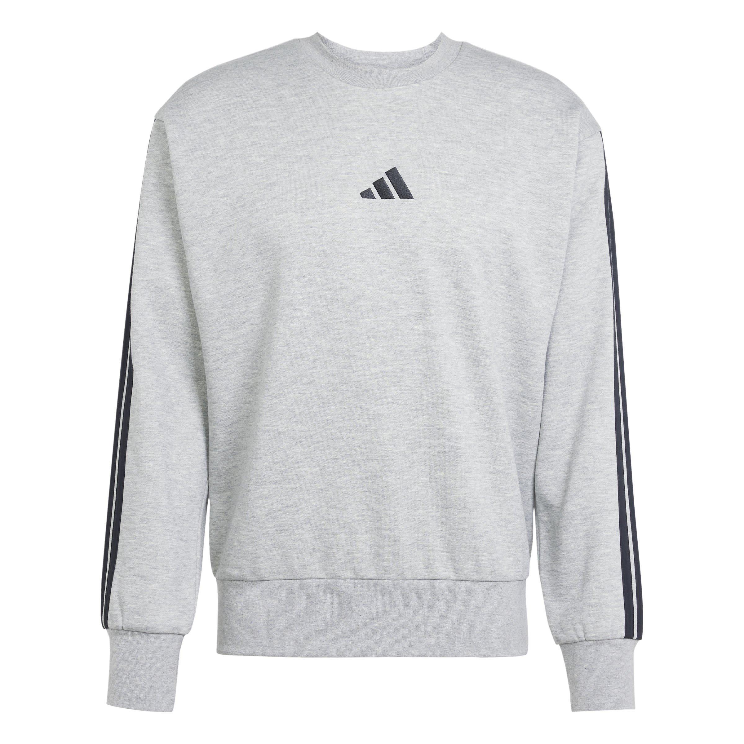 Adidas men's athletics essential 3 stripe crew sweatshirt best sale