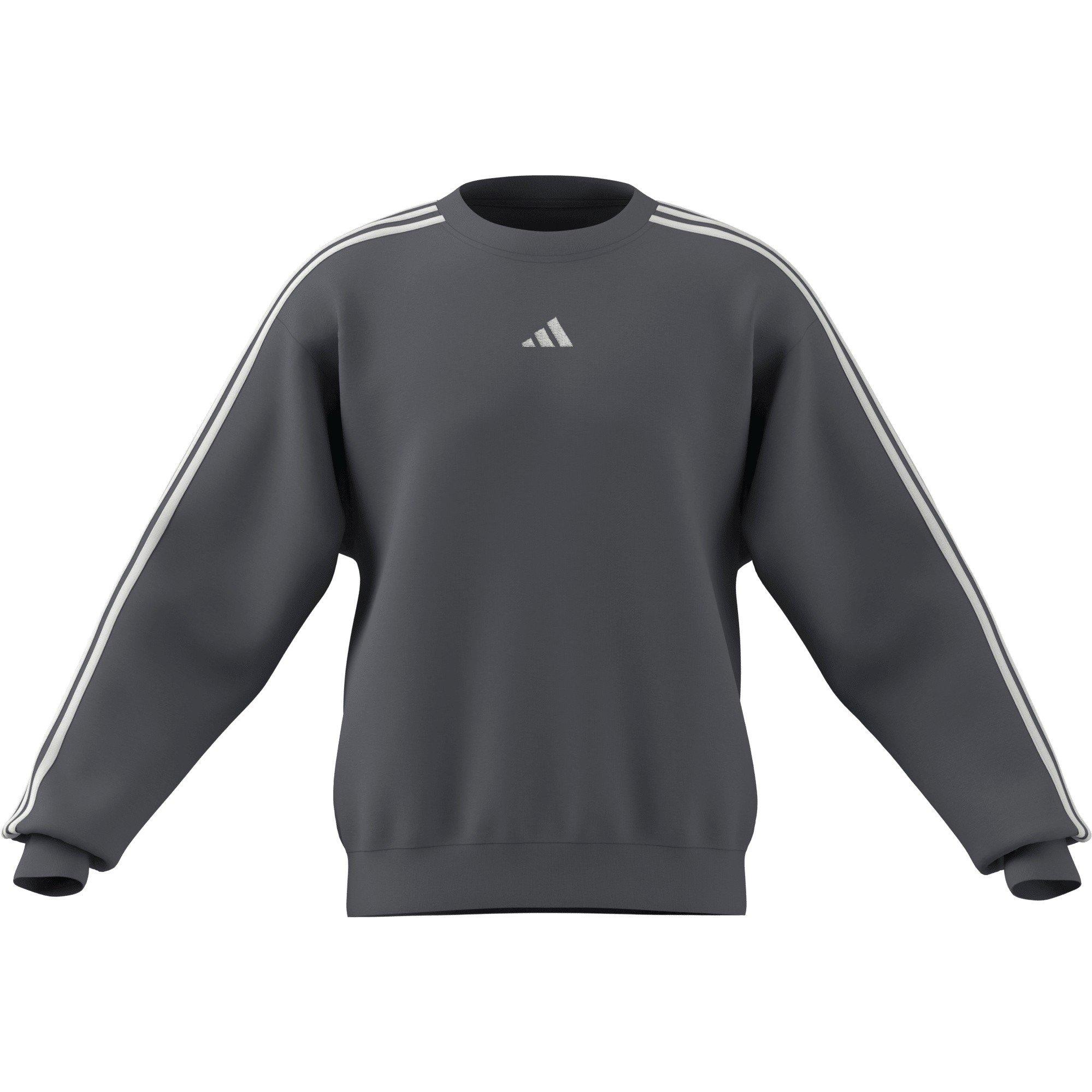 Essentials 3-Stripes Fleece Sweatshirt Mens