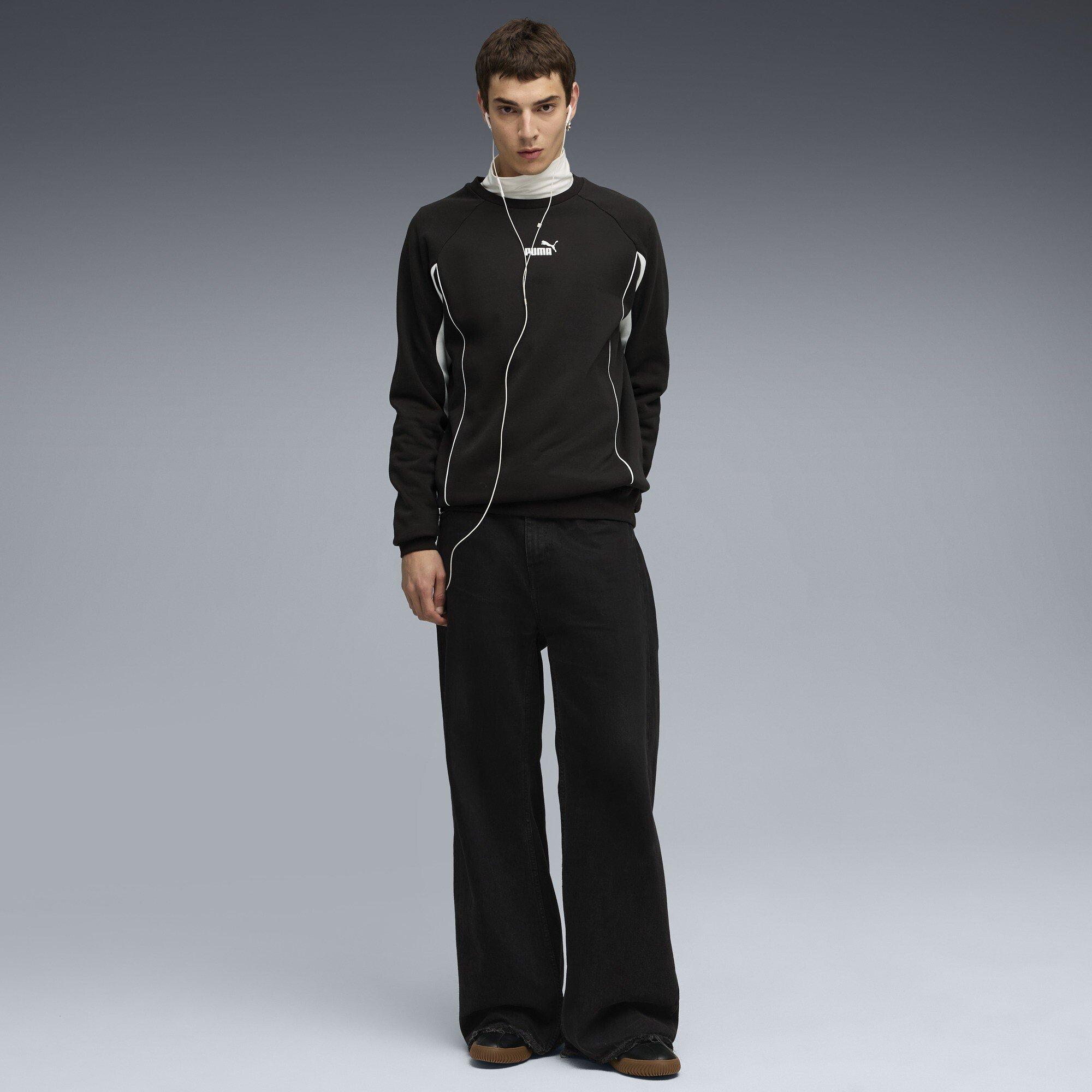 Zwart - Puma - Men's Sport Crew Fl Sweatshirt - 5