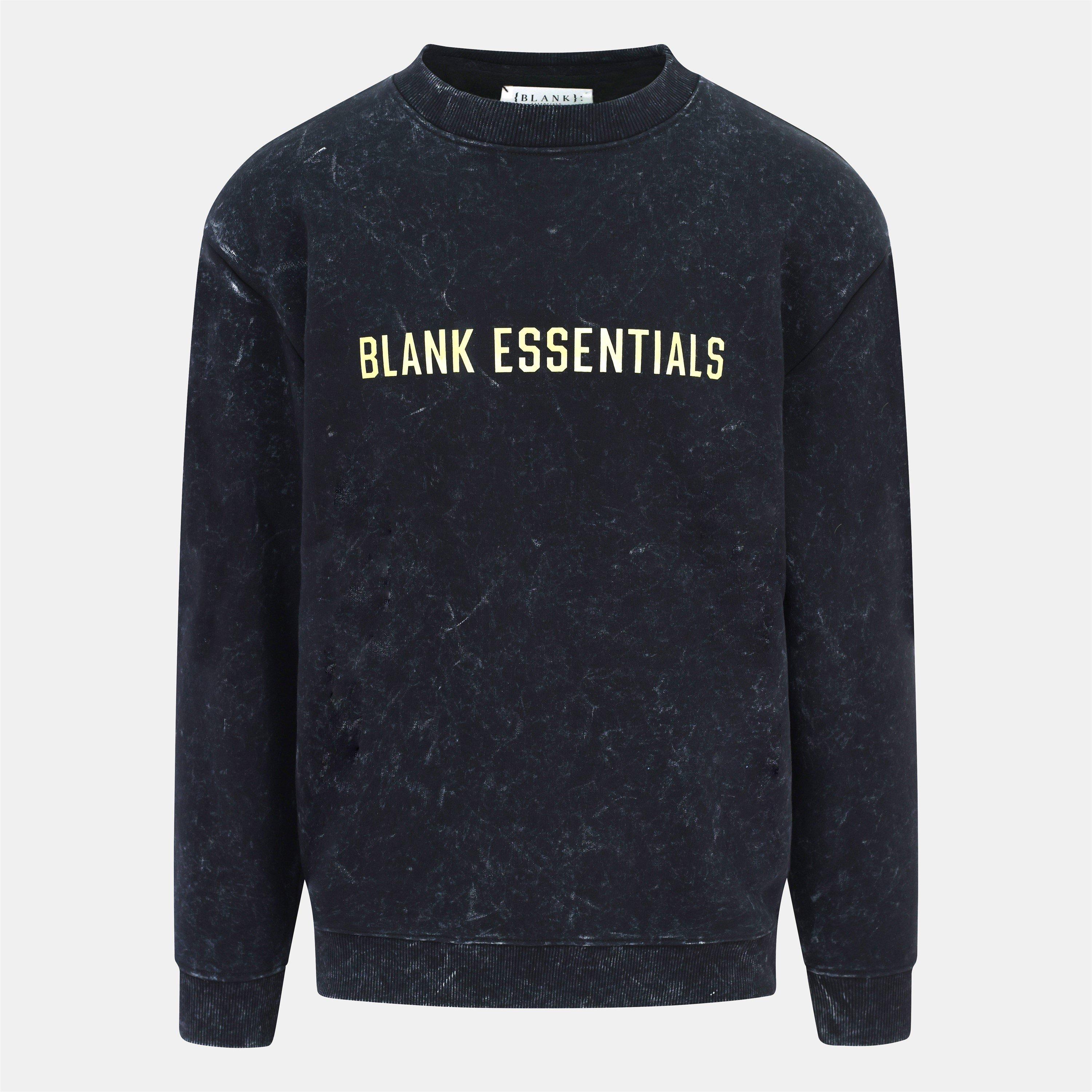 Gewaschenes Schwarz - Blank Essentials - Essentials College Sweatshirt - 1