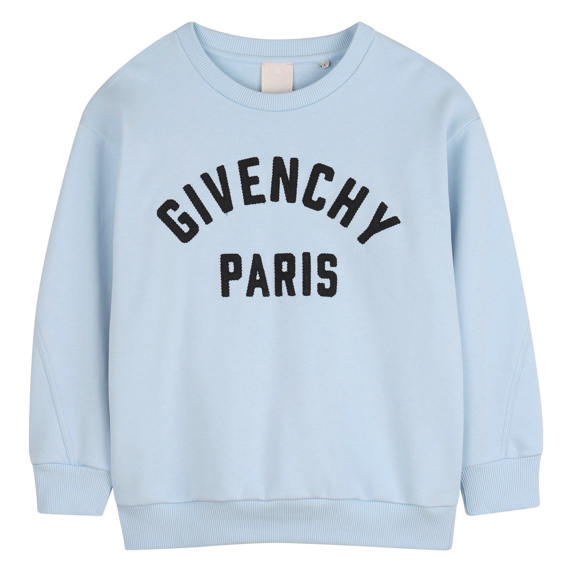 GIVENCHY  Kids' Crew Sweatshirt - Pale Blue - Size 6Y