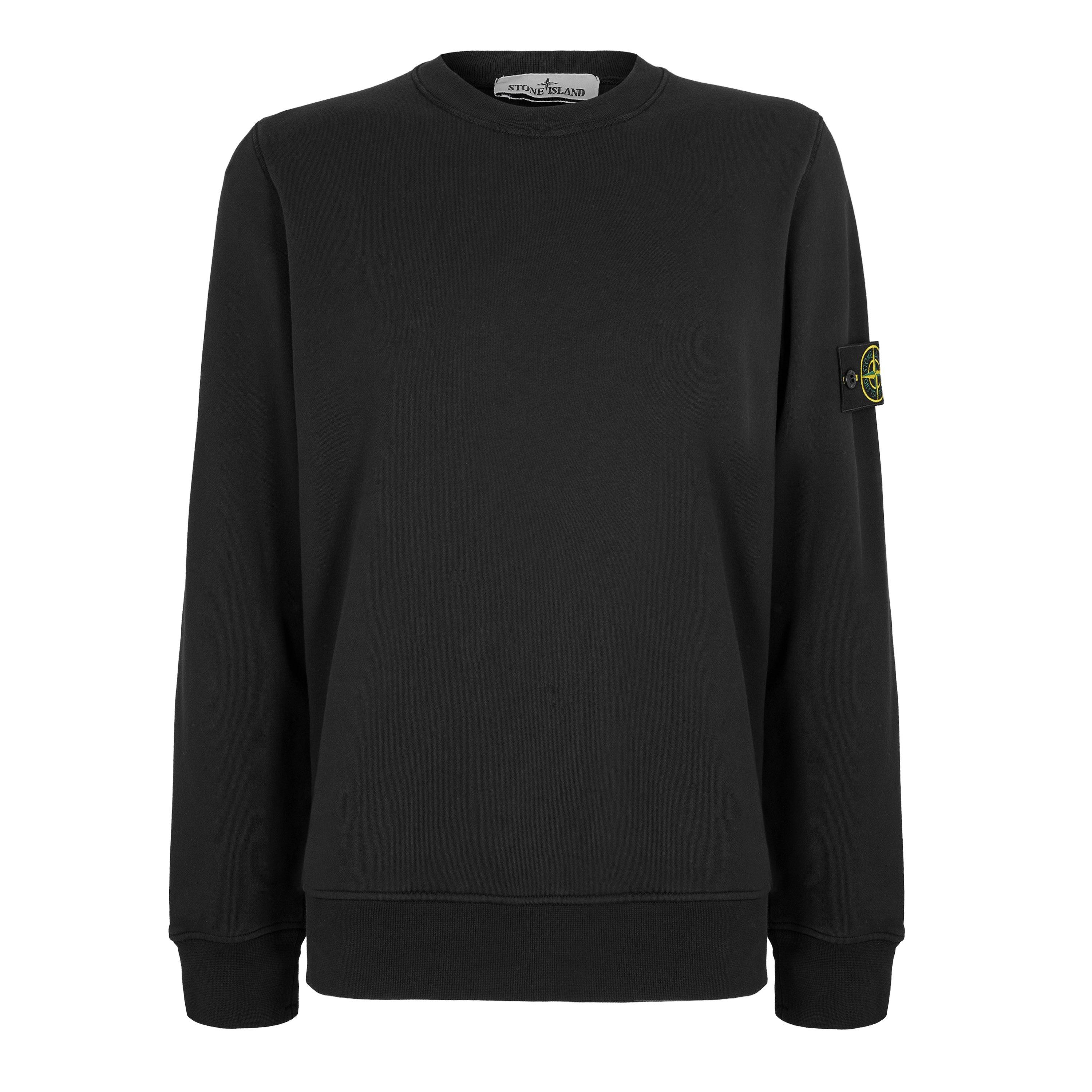 Stone Island Men's Fleece Crew Sweatshirt - Black V0029 - M