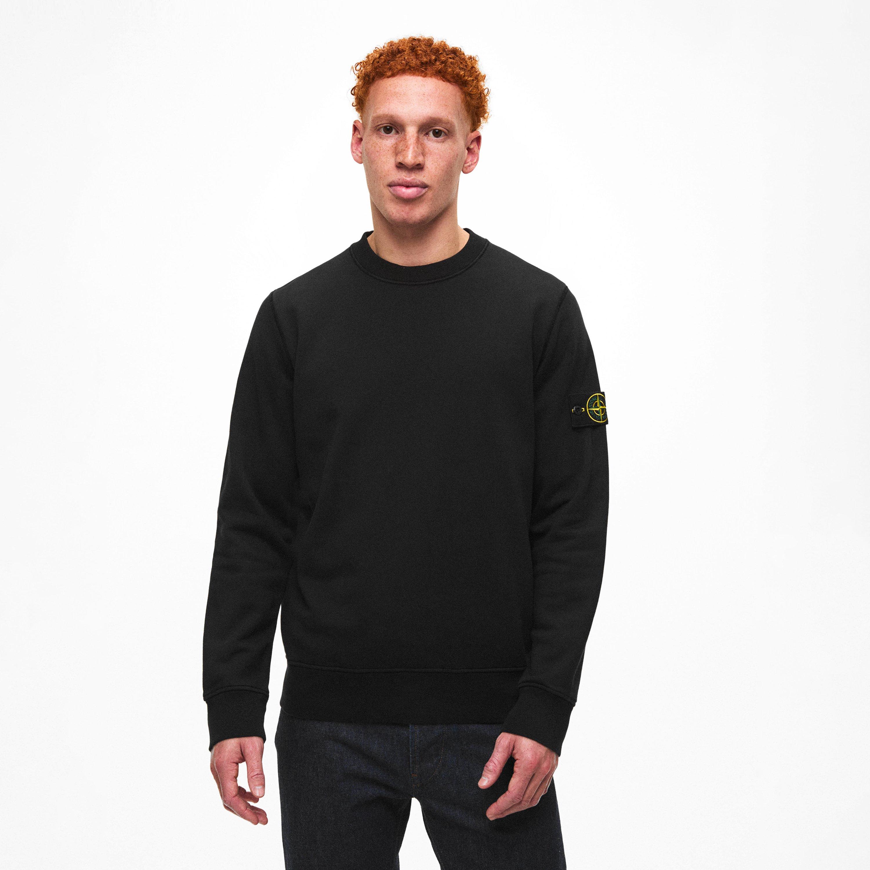 Black V0029 - Stone Island - Men's Fleece Crew Sweatshirt - 3