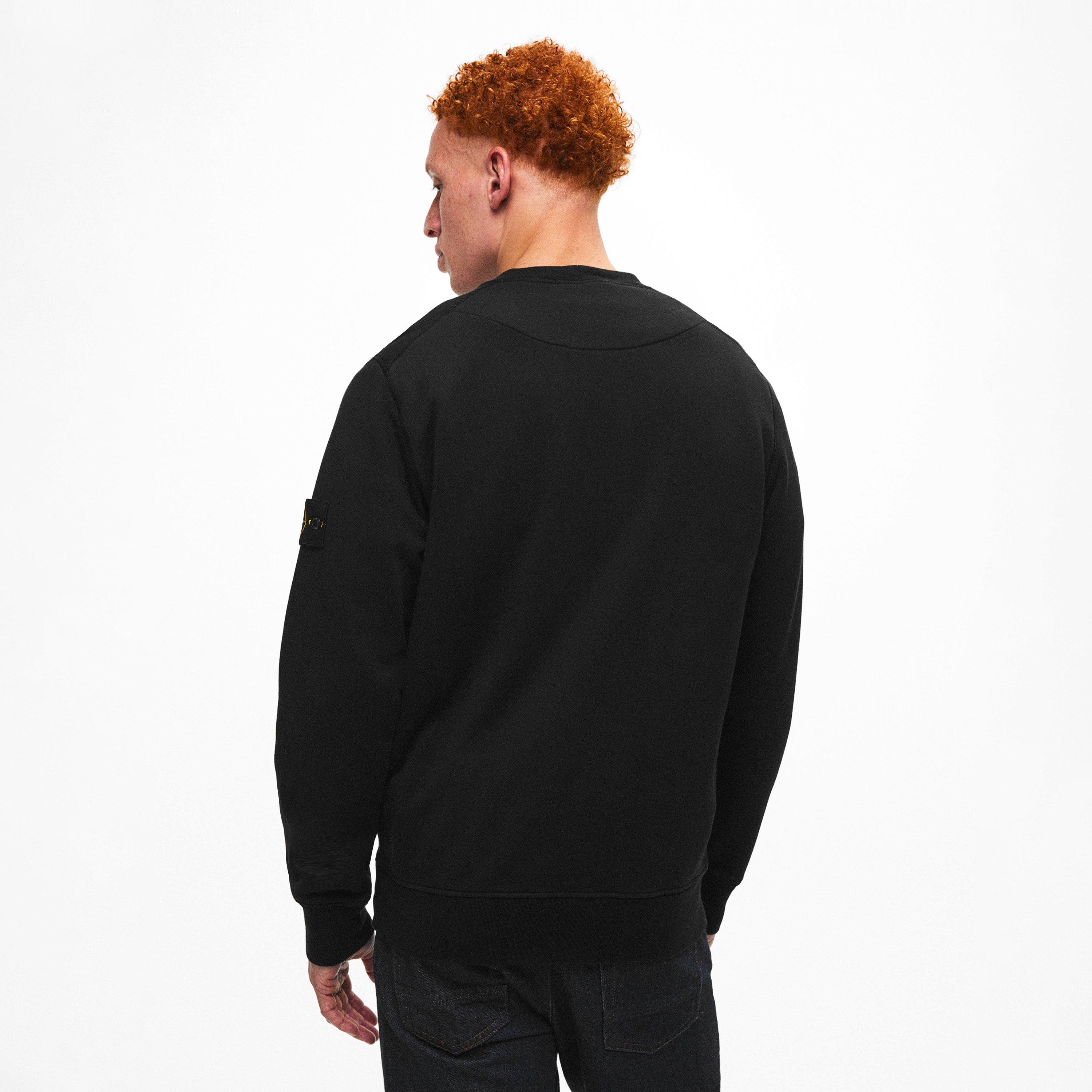 Black V0029 - Stone Island - Men's Fleece Crew Sweatshirt - 4