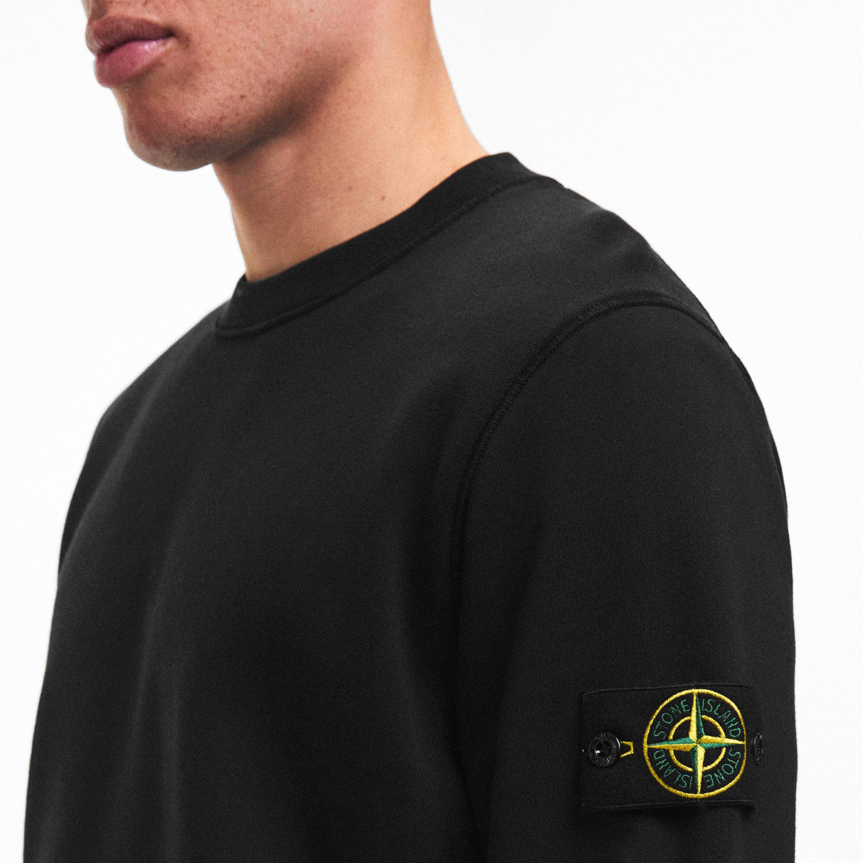 Black V0029 - Stone Island - Men's Fleece Crew Sweatshirt - 5