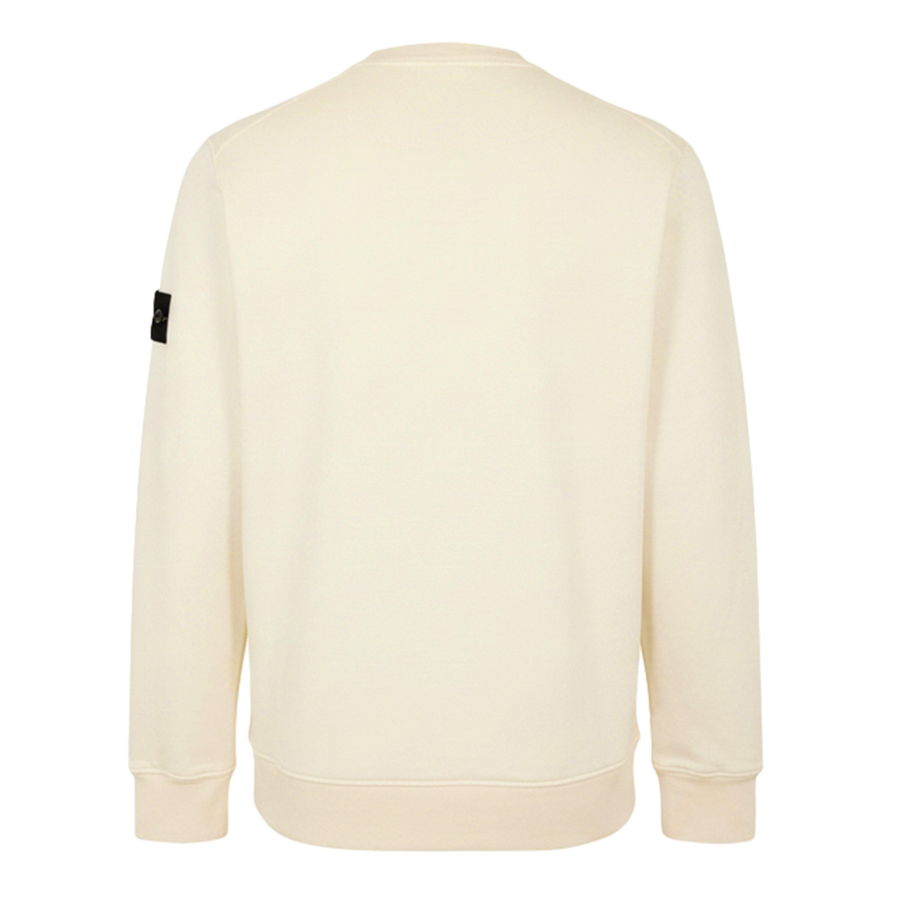 Ivory V0093 - Stone Island - Men's Fleece Crew Sweatshirt - 2